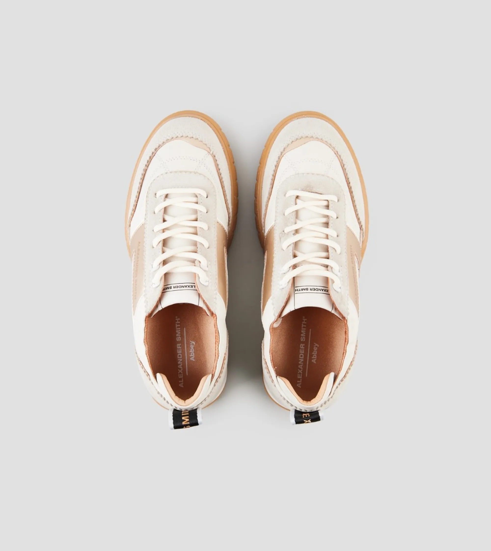 Alexander Smith Sneakers Abbey In Pelle E Suede Bianco Asbeayw8249Fbz 197519