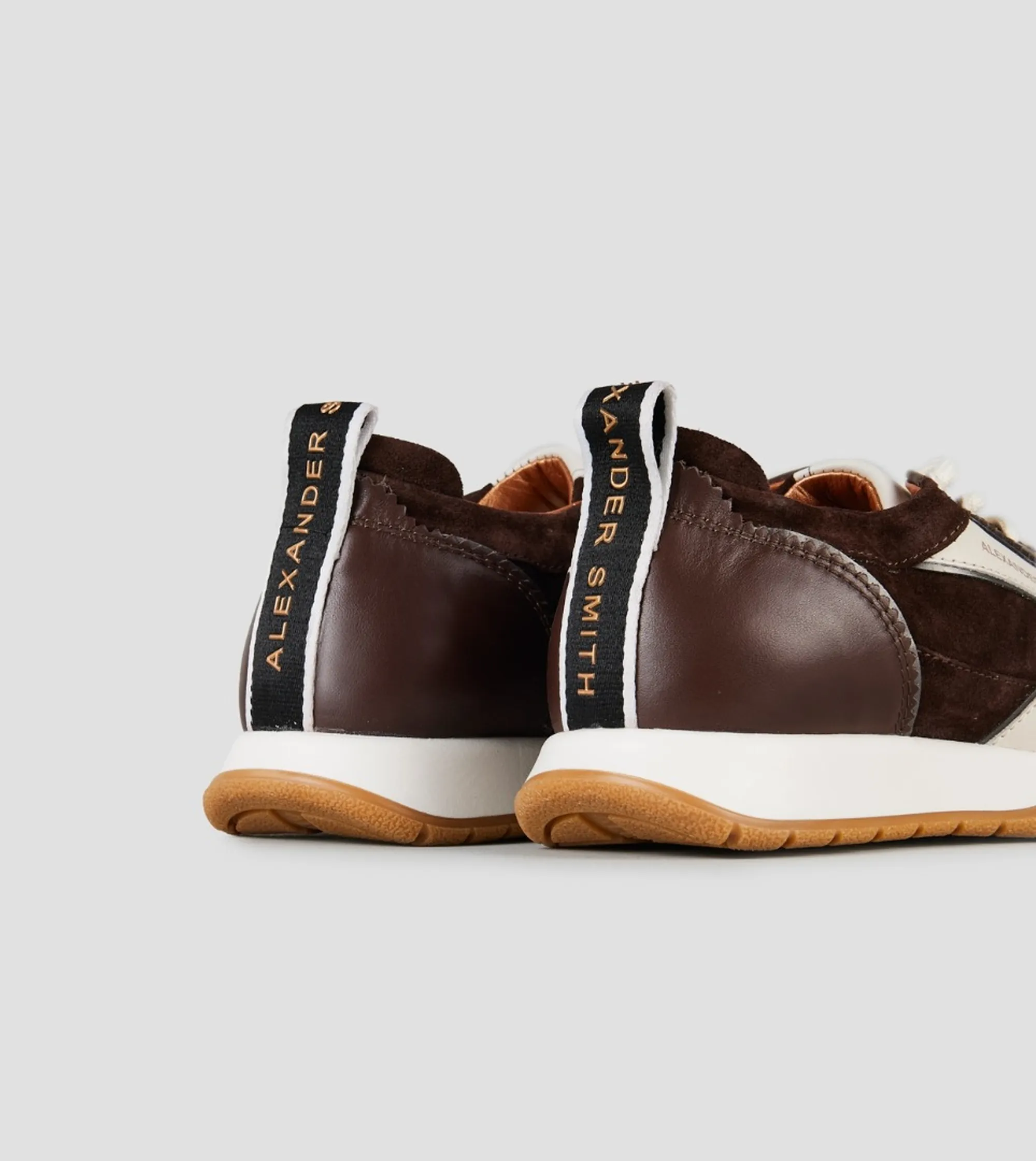 Alexander Smith Sneakers Abbey In Pelle E Suede Marrone Scuro Asbeayw8195Dbf 197524