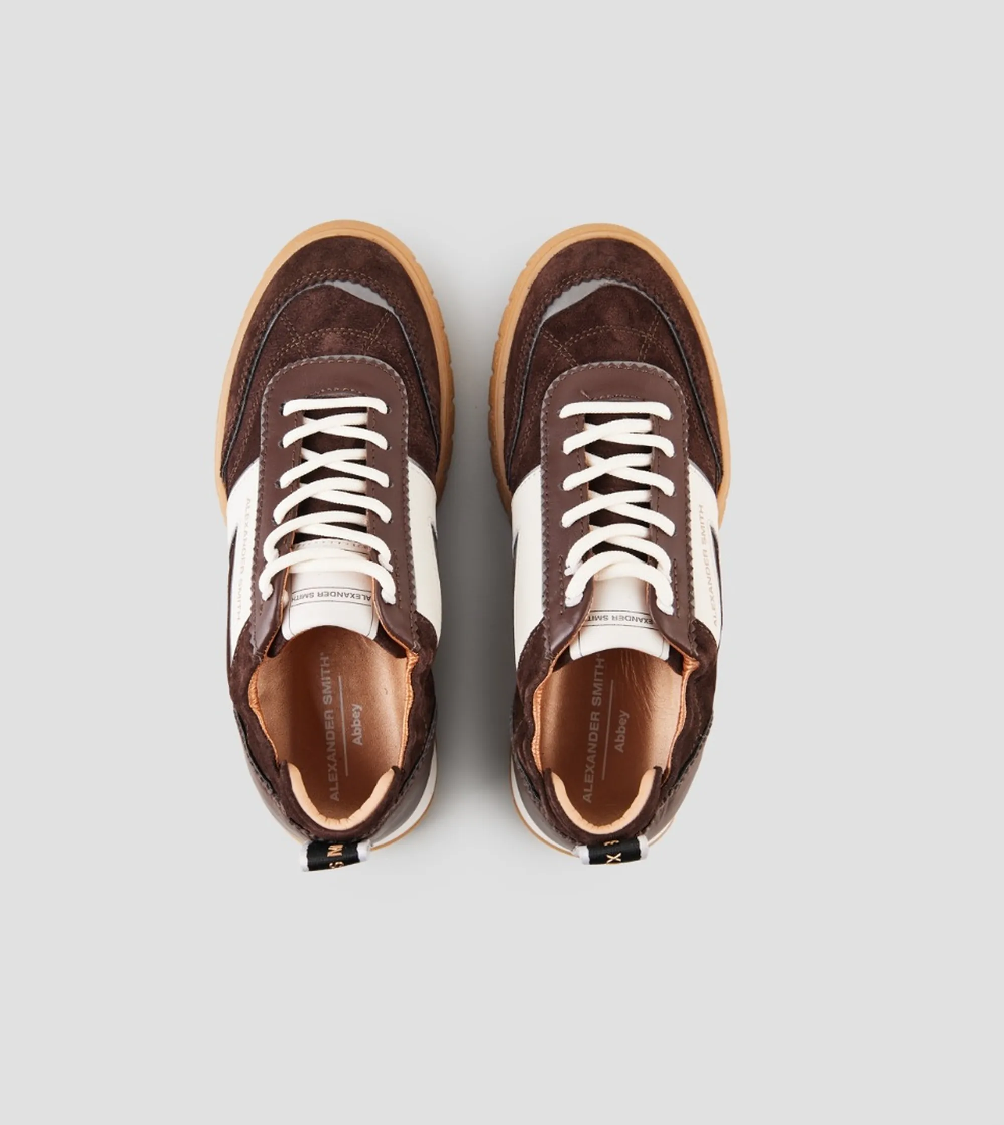 Alexander Smith Sneakers Abbey In Pelle E Suede Marrone Scuro Asbeayw8195Dbf 197525
