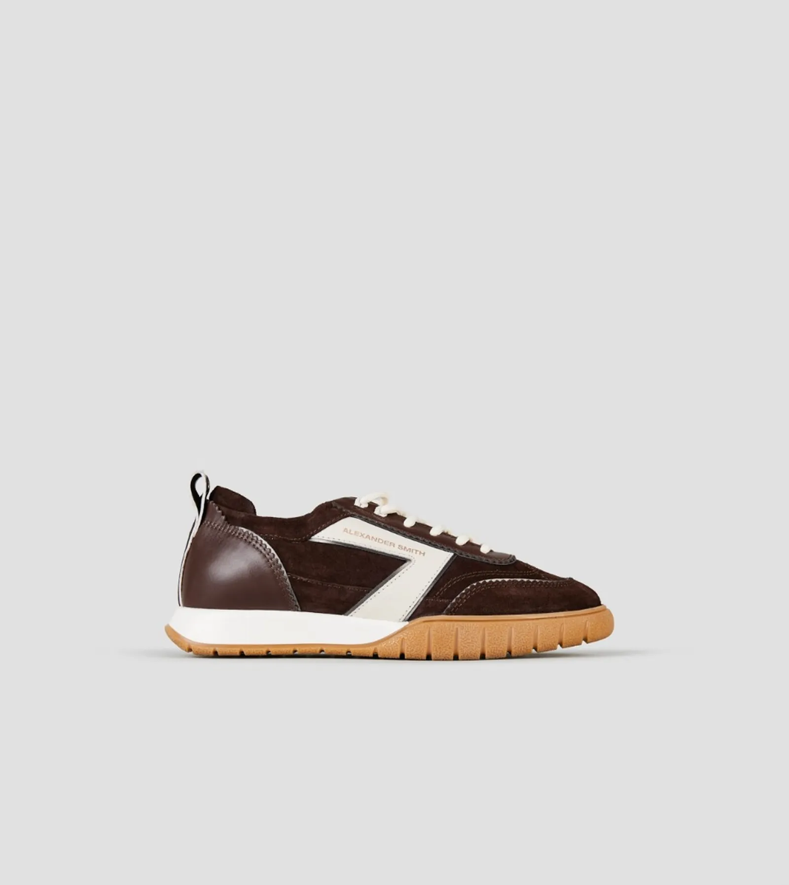 Alexander Smith Sneakers Abbey In Pelle E Suede Marrone Scuro Asbeayw8195Dbf 197526