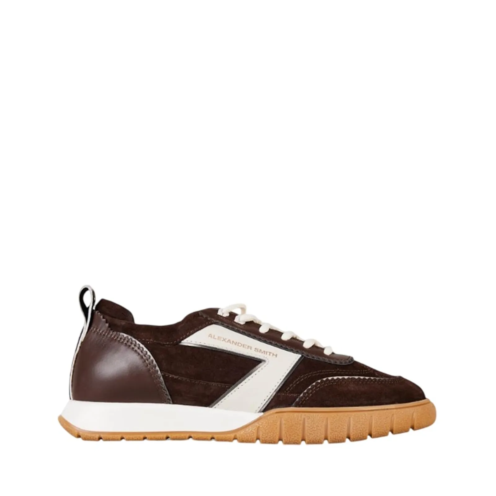 Alexander Smith Sneakers Abbey In Pelle E Suede Marrone Scuro Asbeayw8195Dbf 197991