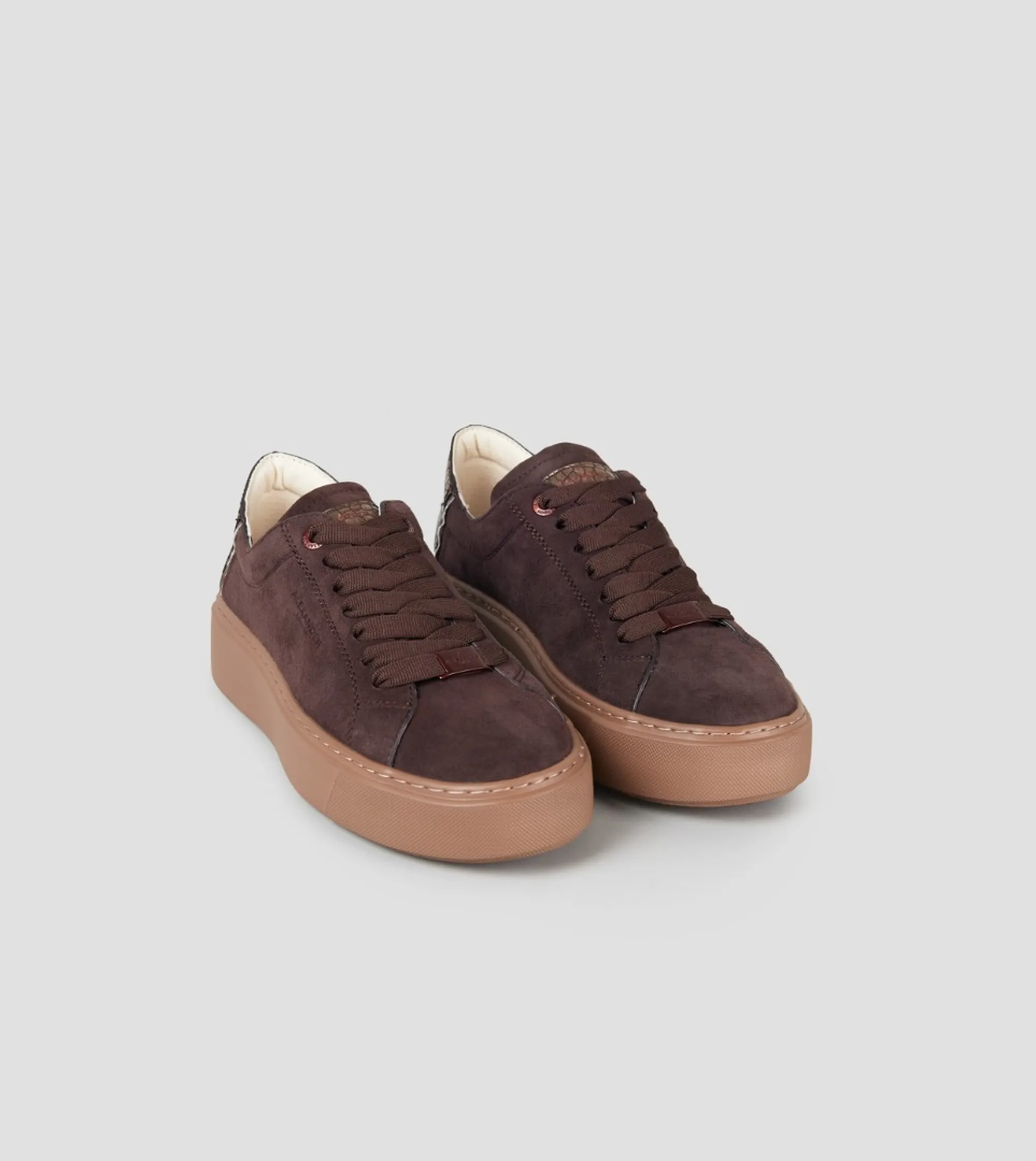 Alexander Smith Sneakers London Alta In Camosco Marrone Scuro Albeluw8417Dno 197573