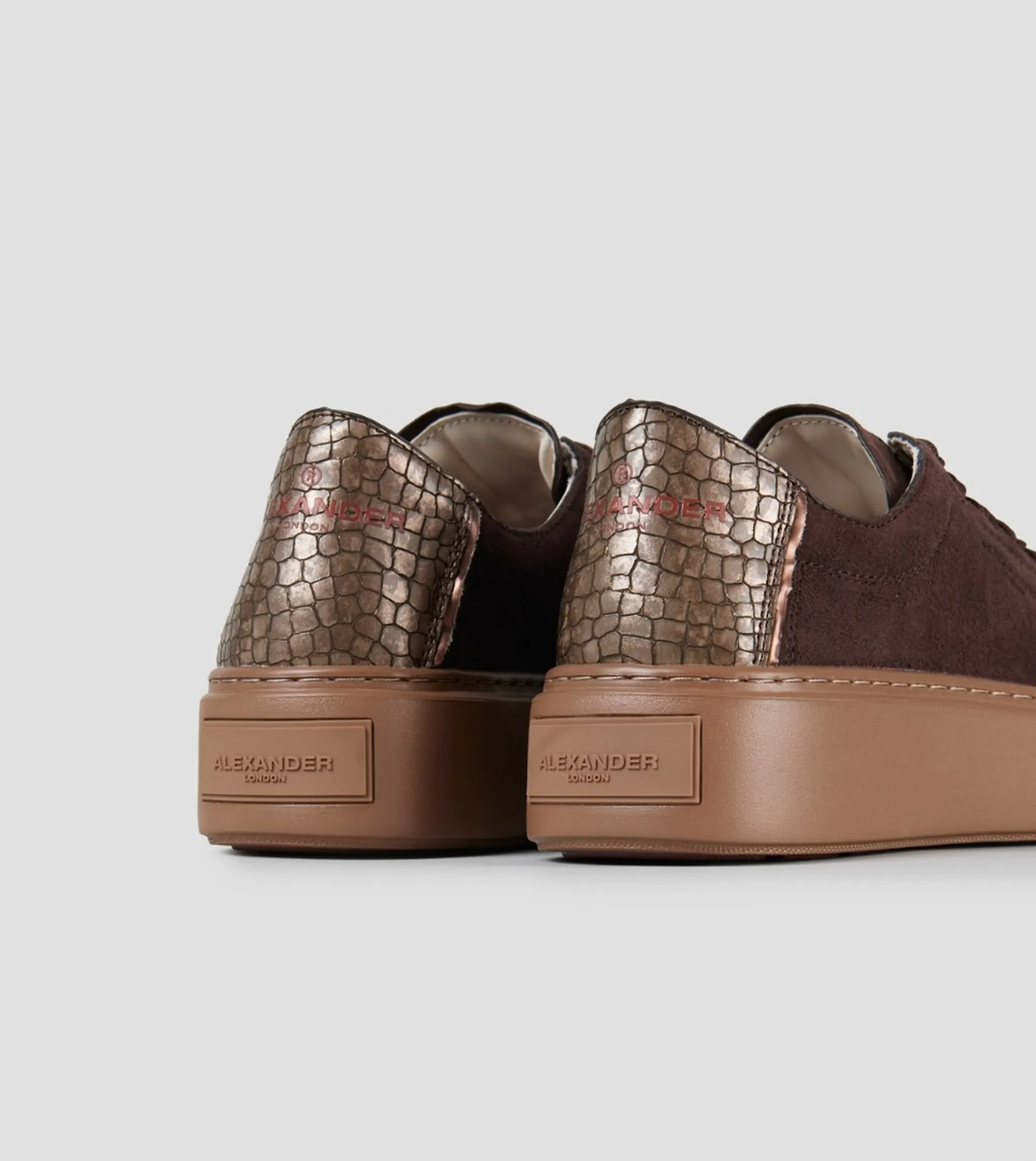 Alexander Smith Sneakers London Alta In Camosco Marrone Scuro Albeluw8417Dno 197574