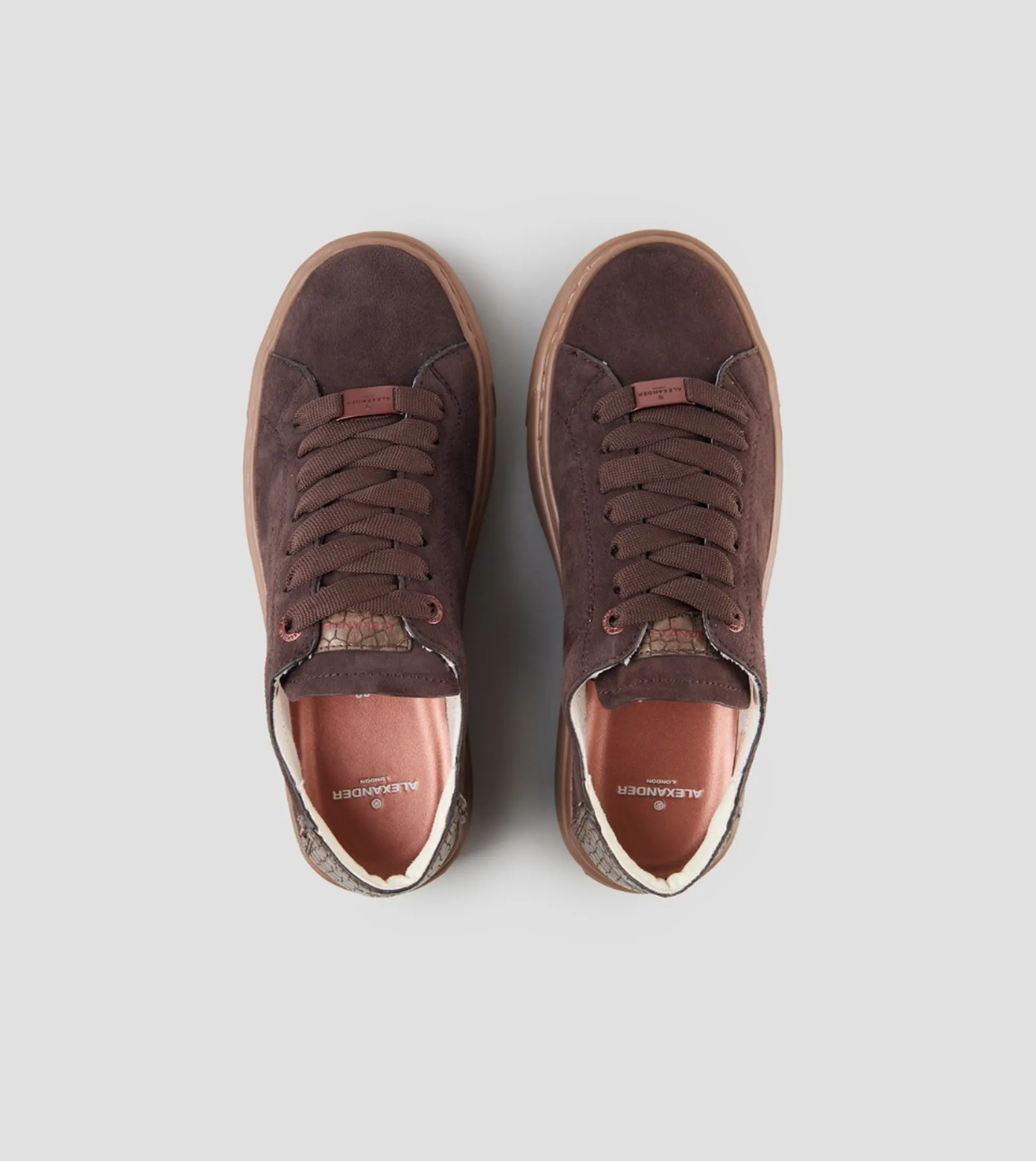 Alexander Smith Sneakers London Alta In Camosco Marrone Scuro Albeluw8417Dno 197575