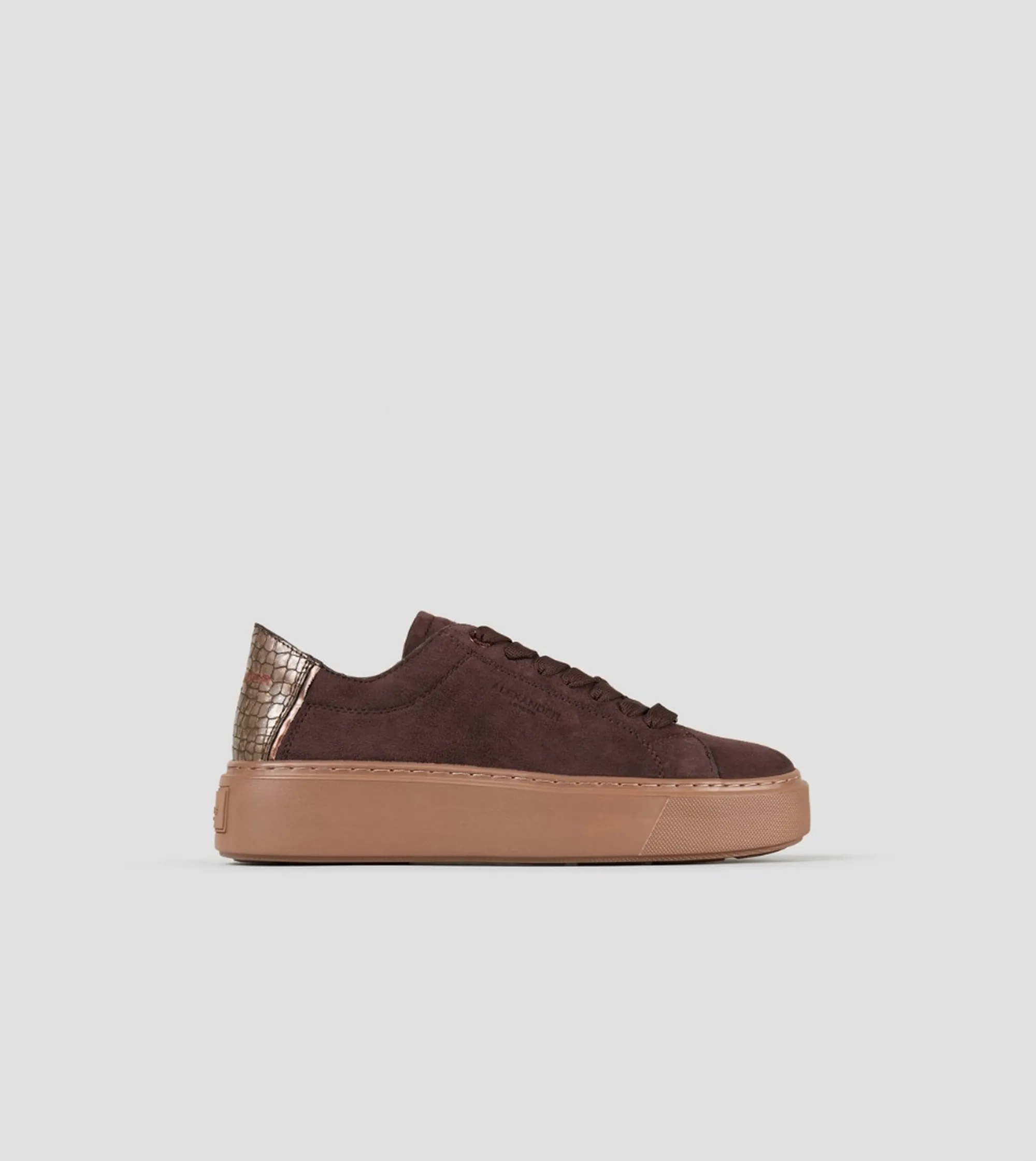 Alexander Smith Sneakers London Alta In Camosco Marrone Scuro Albeluw8417Dno 197576