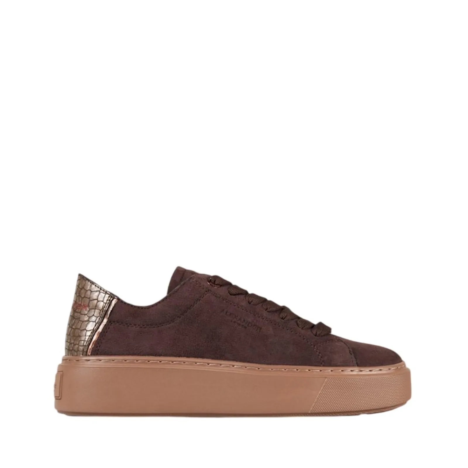 Alexander Smith Sneakers London Alta In Camosco Marrone Scuro Albeluw8417Dno 198002