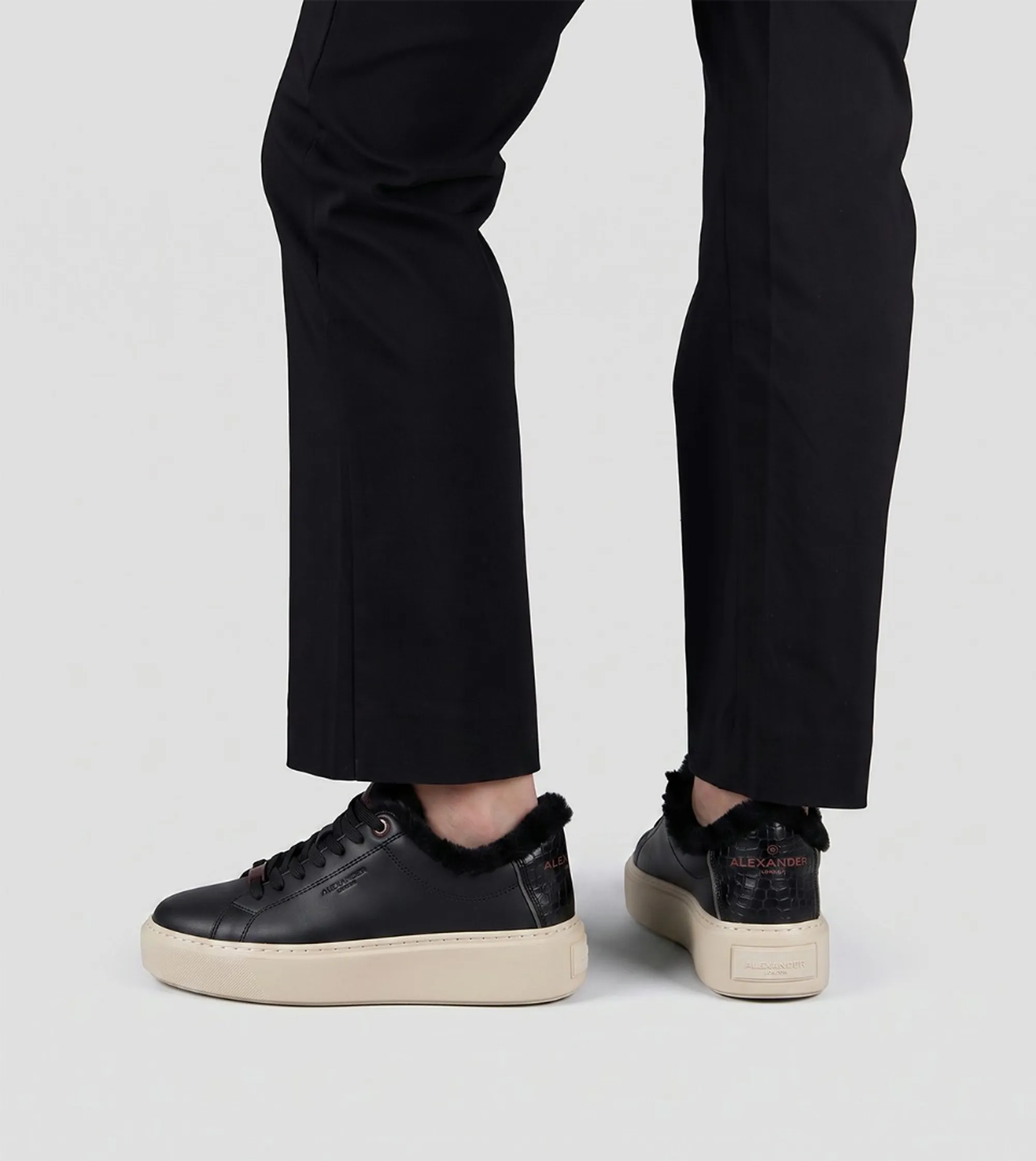 Alexander Smith Sneakers London Alta In Pelle Nero Albelhw0051Blk 197557