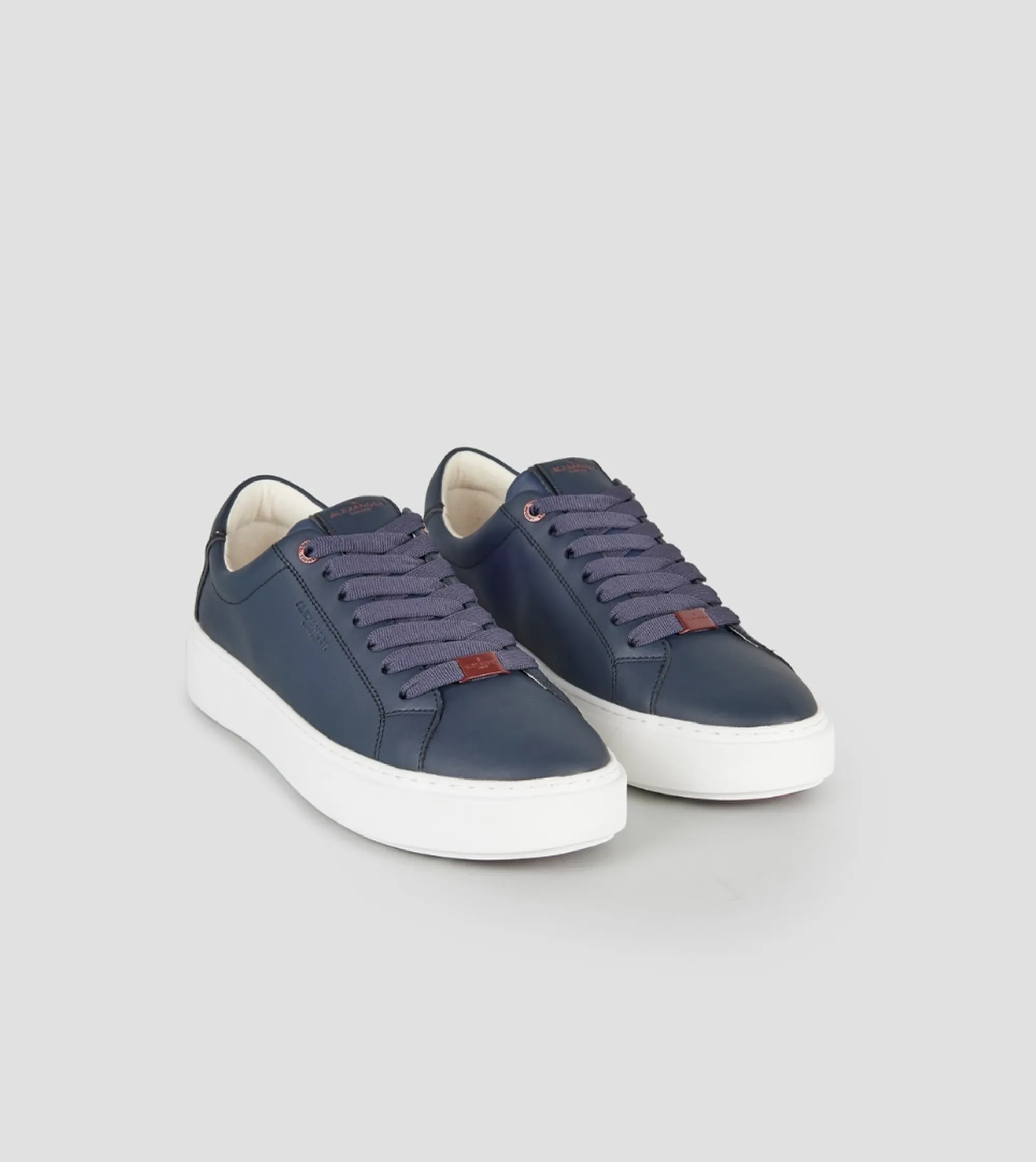 Alexander Smith Sneakers London In Pelle Blu Albeldm9012Ble 197535