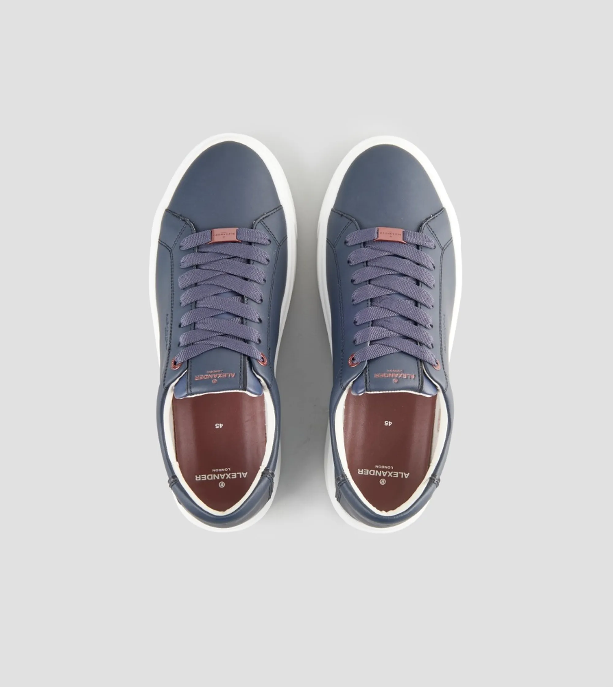 Alexander Smith Sneakers London In Pelle Blu Albeldm9012Ble 197537