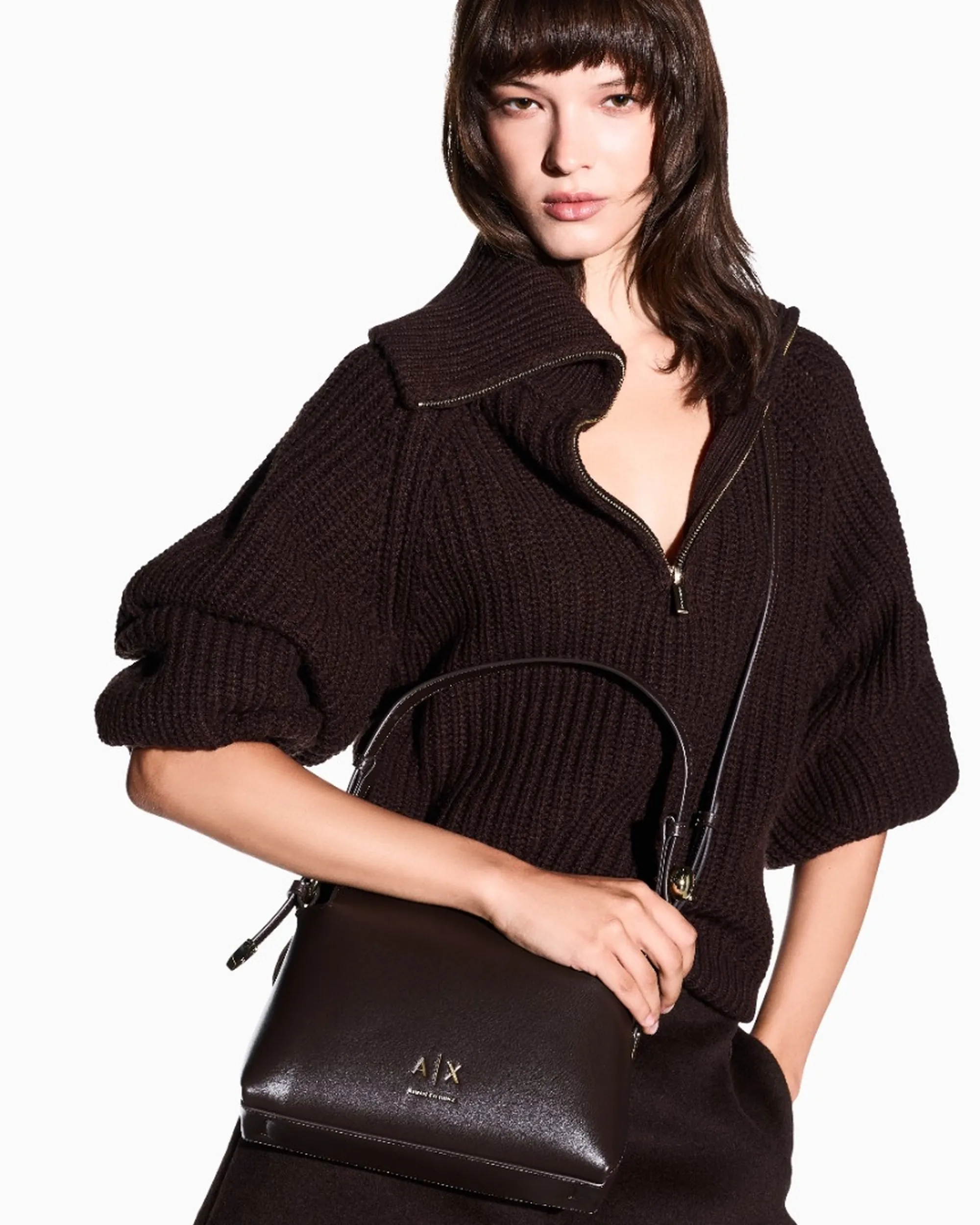 Armani Exchange B'Shoulder Bag With Adjustable Shoulder Strap' Brown Xw002990Af26452 194218