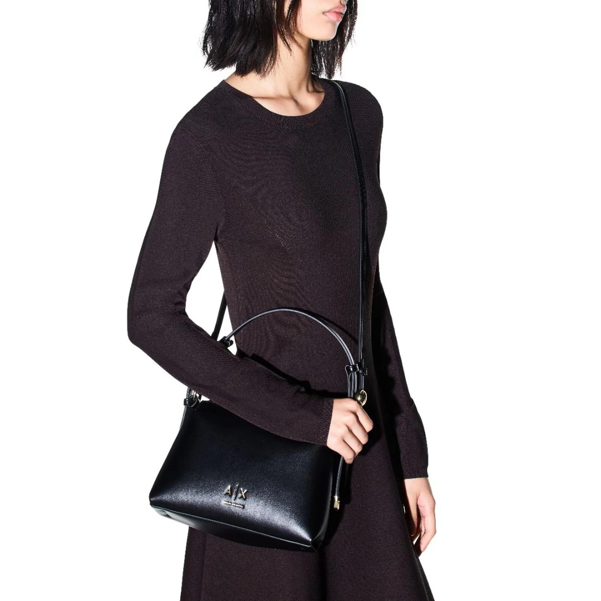 Armani Exchange Borsa A Spalla Con Tracolla Regolabile Nero Xw002990Af26452 194592