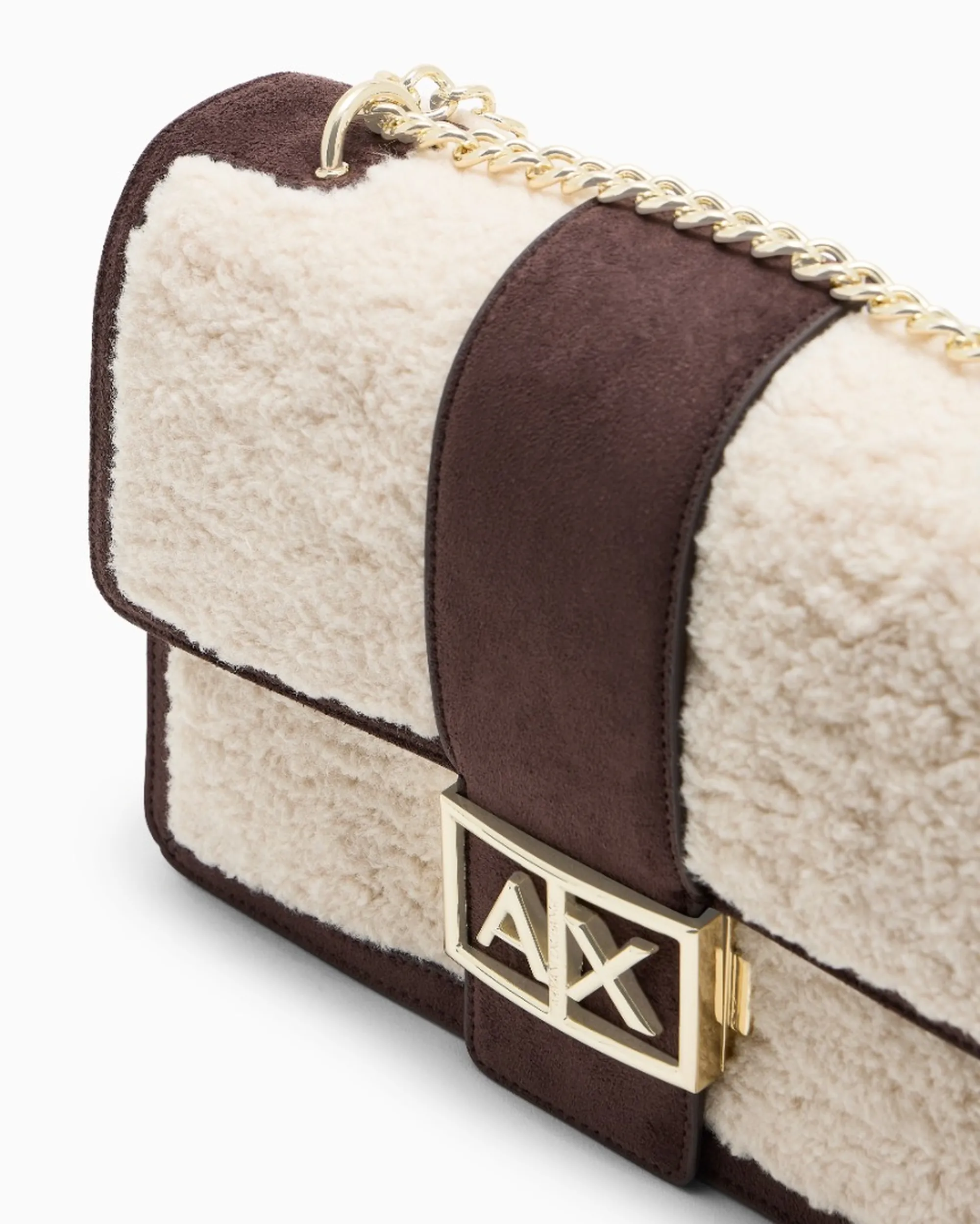 Armani Exchange B'Fur Effect Messenger Bag' Brown Xw000070Af28295 194138