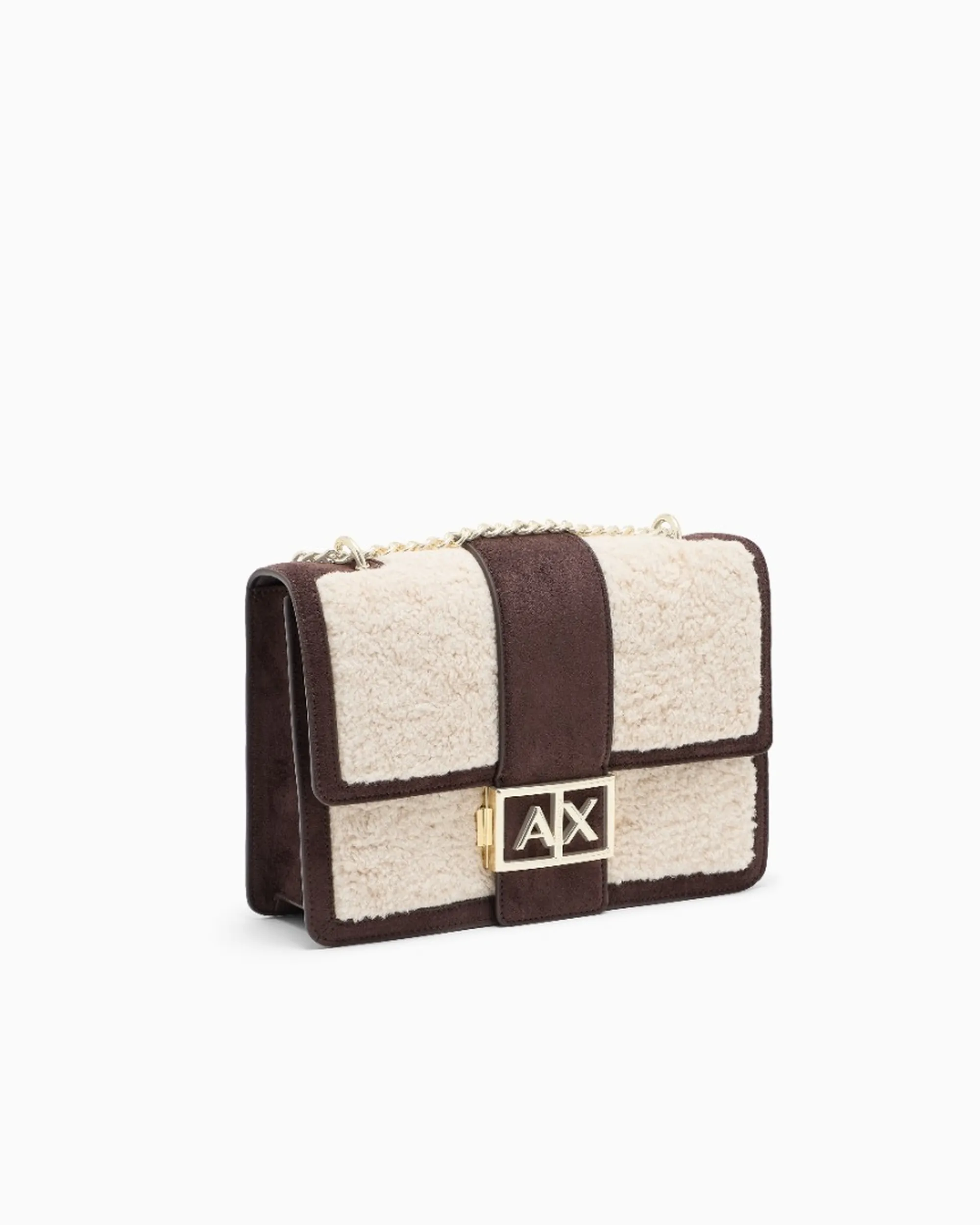 Armani Exchange B'Fur Effect Messenger Bag' Brown Xw000070Af28295 194139