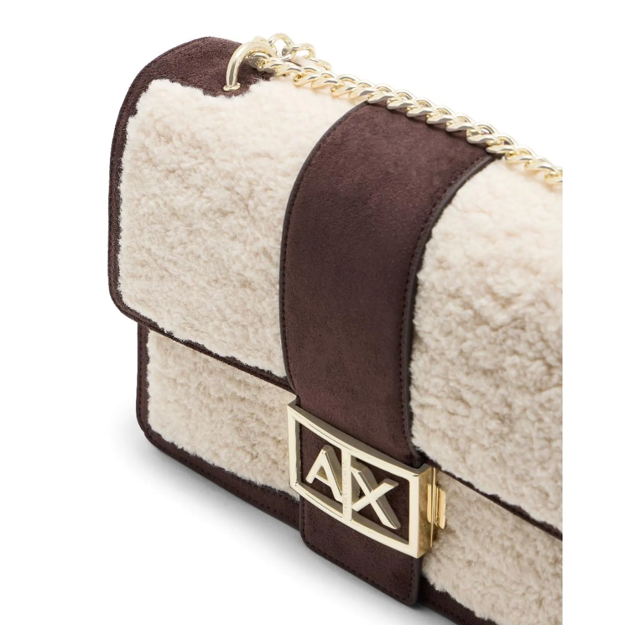 Armani Exchange Borsa Messenger Effetto Pelliccia Marrone Xw000070Af28295 194651