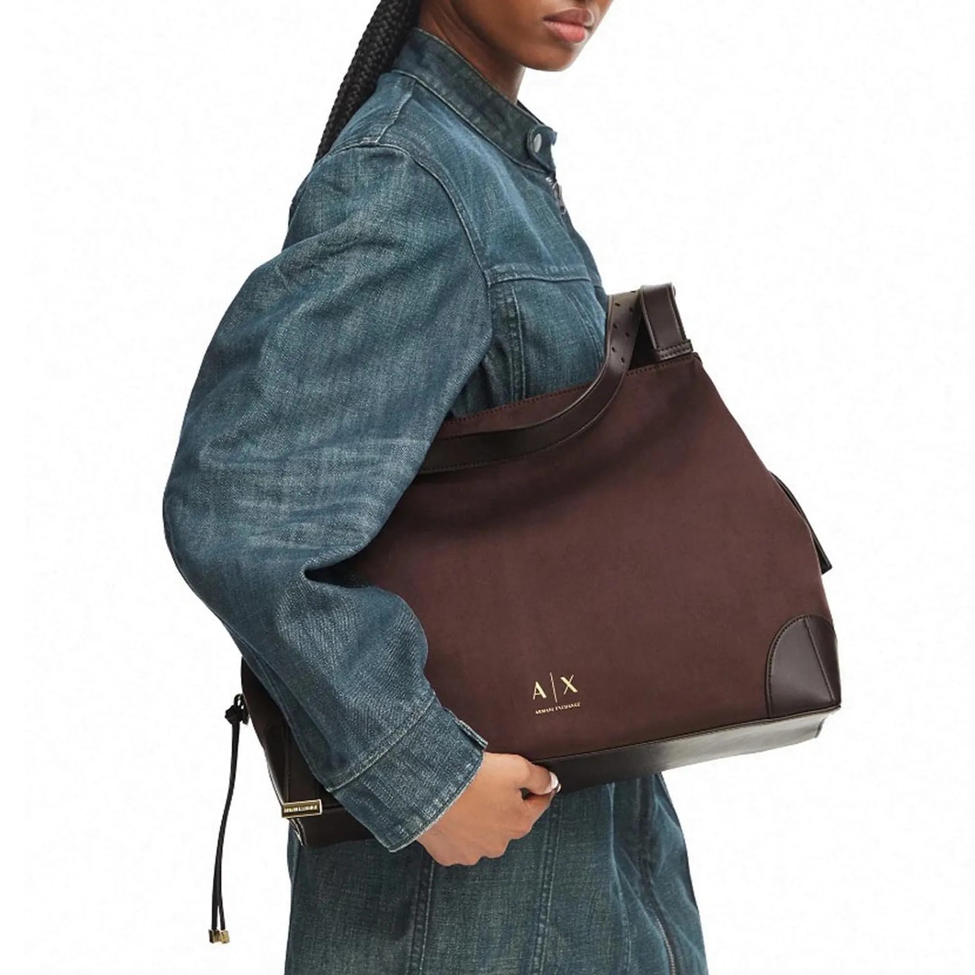 Armani Exchange Borsa Shopping Grande Marrone Xw002603Af22666 194624