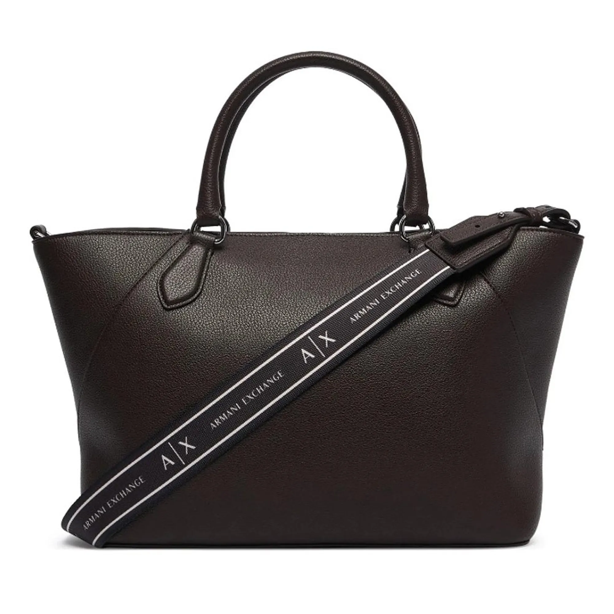 Armani Exchange Borsa Shopping Grande Con Tracolla E Charm Rimovibile Marrone Xw003086Af26569 194573