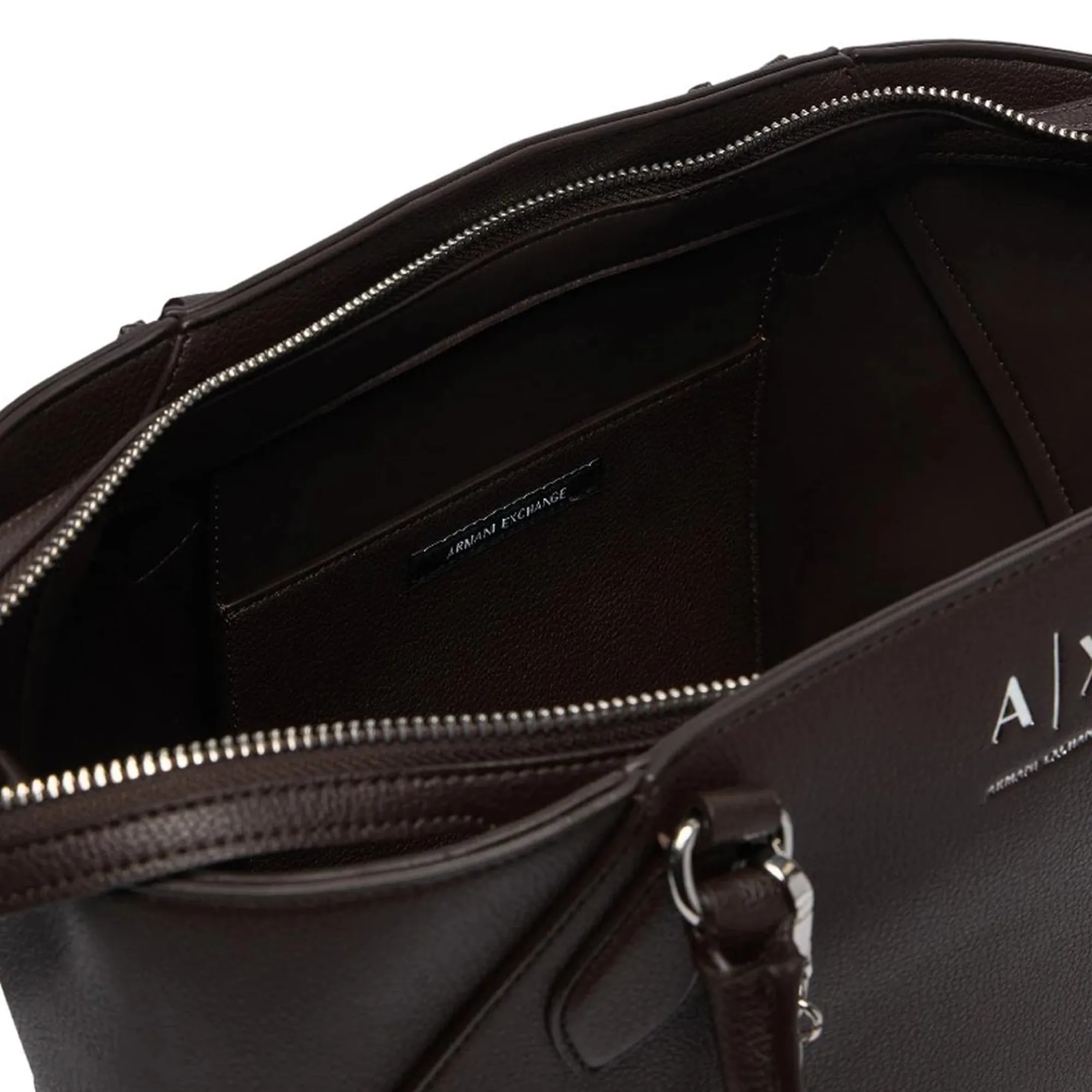 Armani Exchange Borsa Shopping Grande Con Tracolla E Charm Rimovibile Marrone Xw003086Af26569 194574