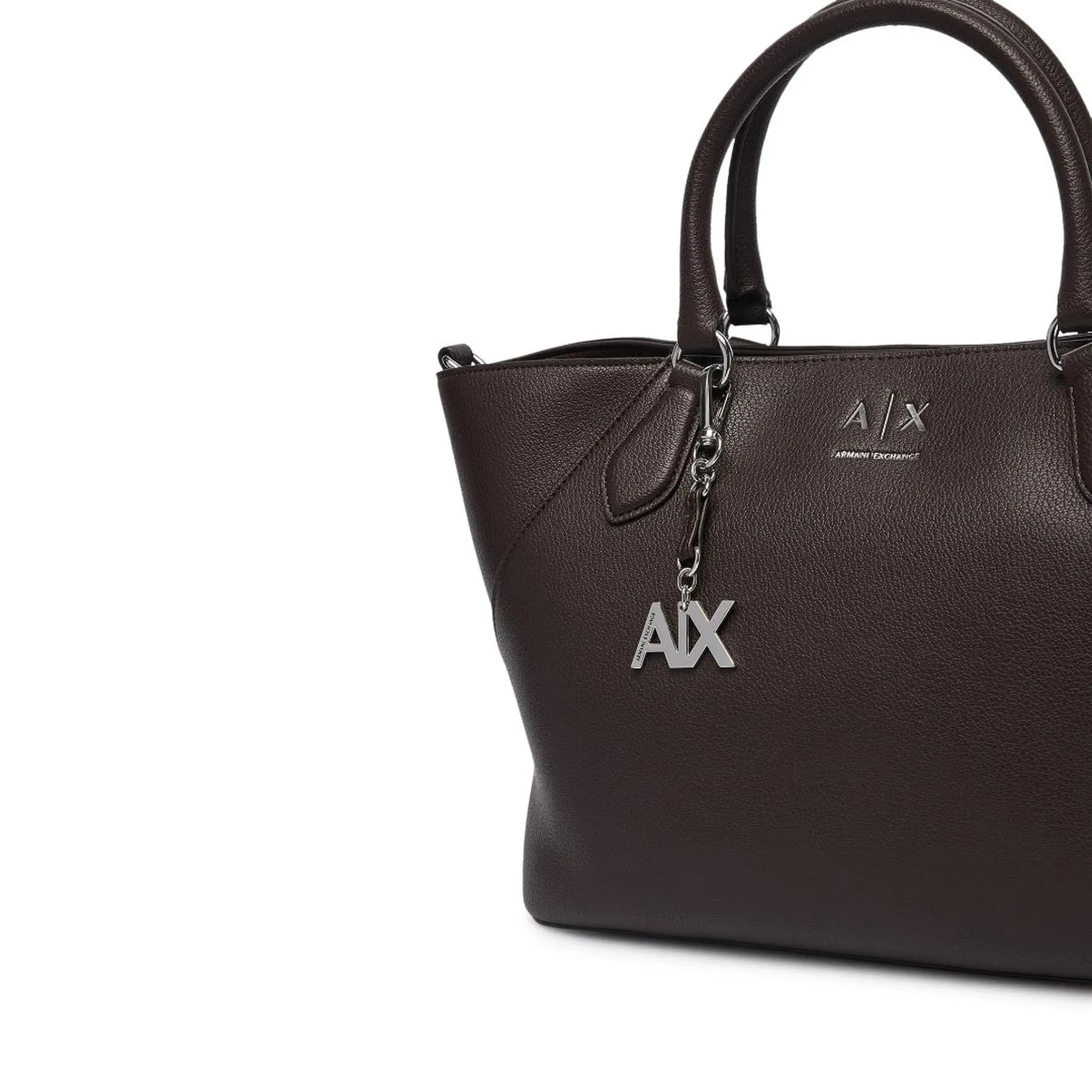 Armani Exchange Borsa Shopping Grande Con Tracolla E Charm Rimovibile Marrone Xw003086Af26569 194575