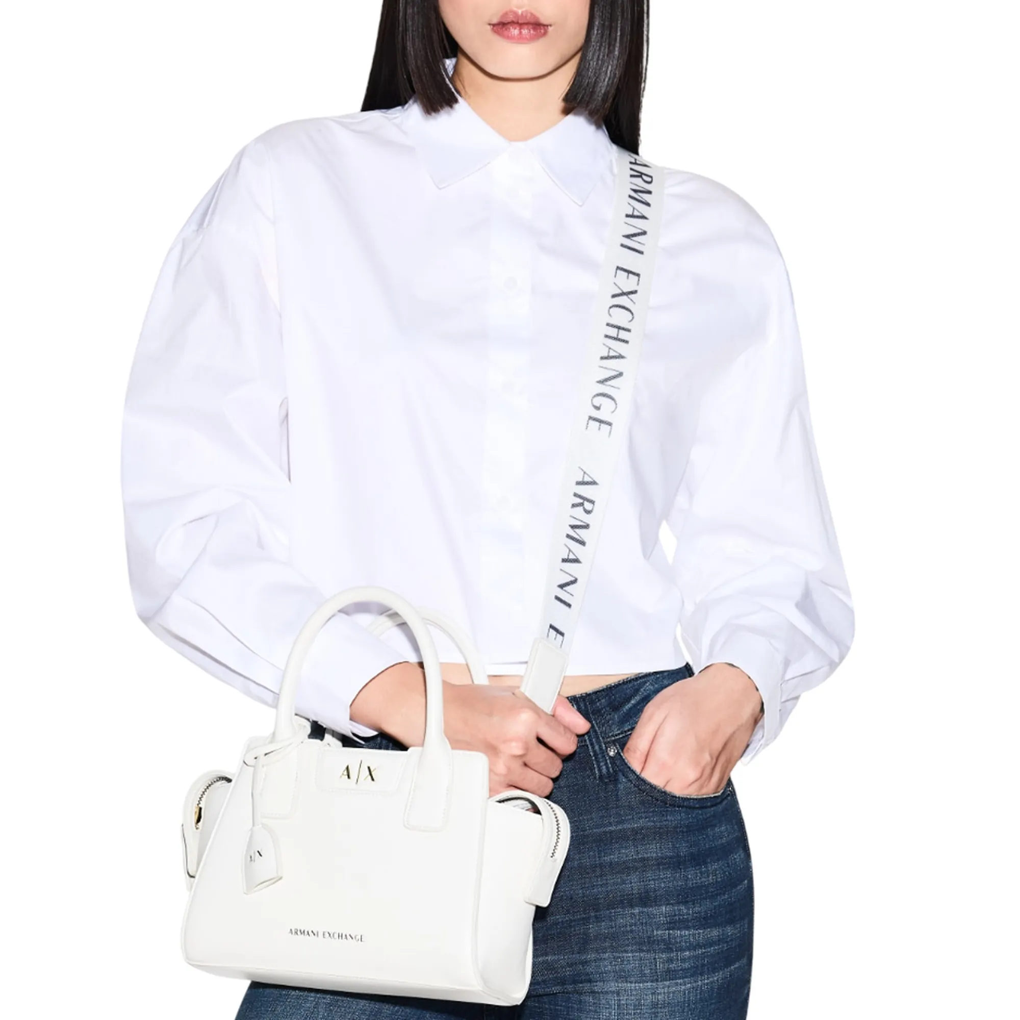 Armani Exchange Borsa Top Handles Bianco Xw002159Af19892 179471