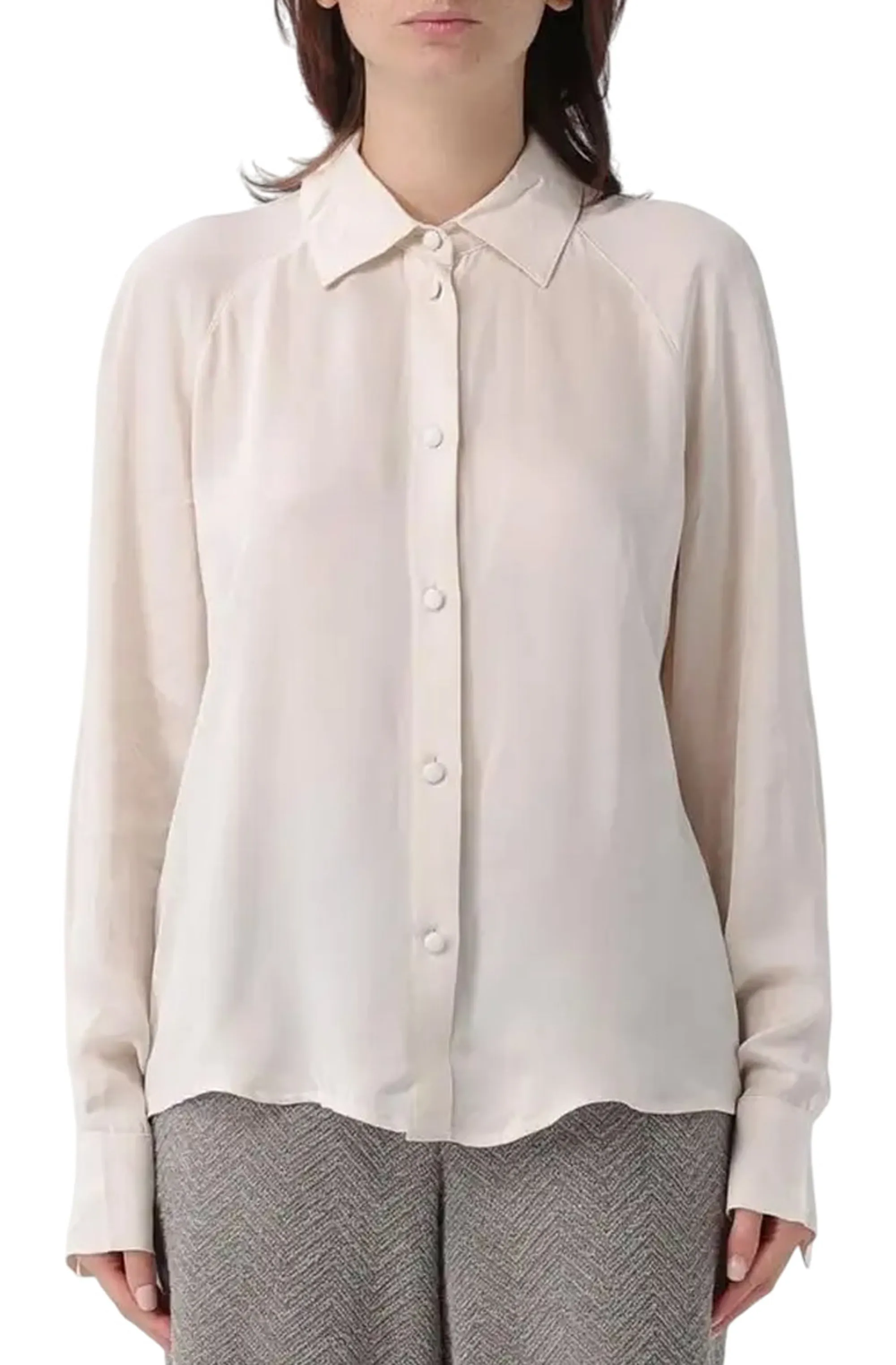 Armani Exchange Camica Satinata Panna Xw000666Af16121 164752