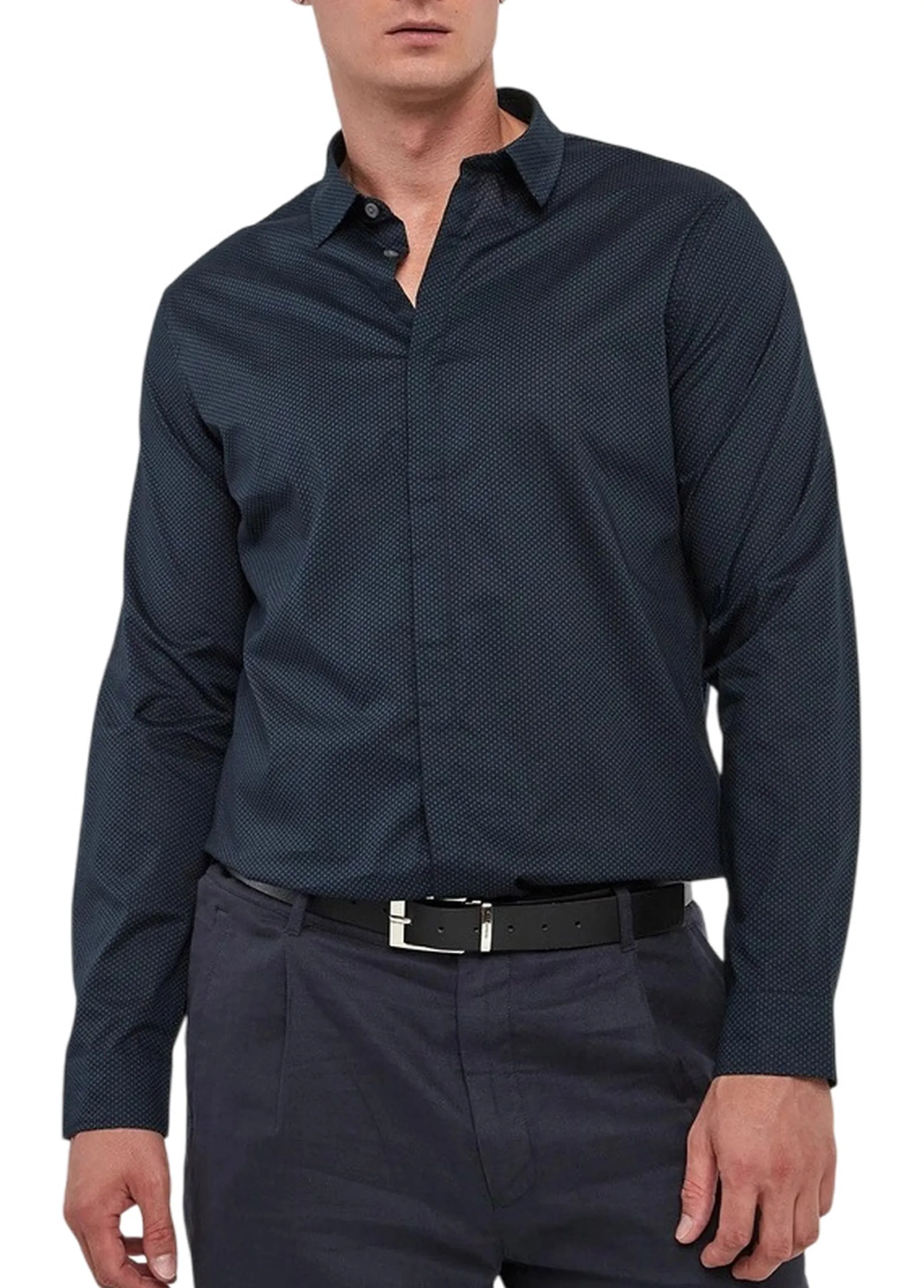 Armani Exchange Camicia Blu Xm000625Af13184 161672