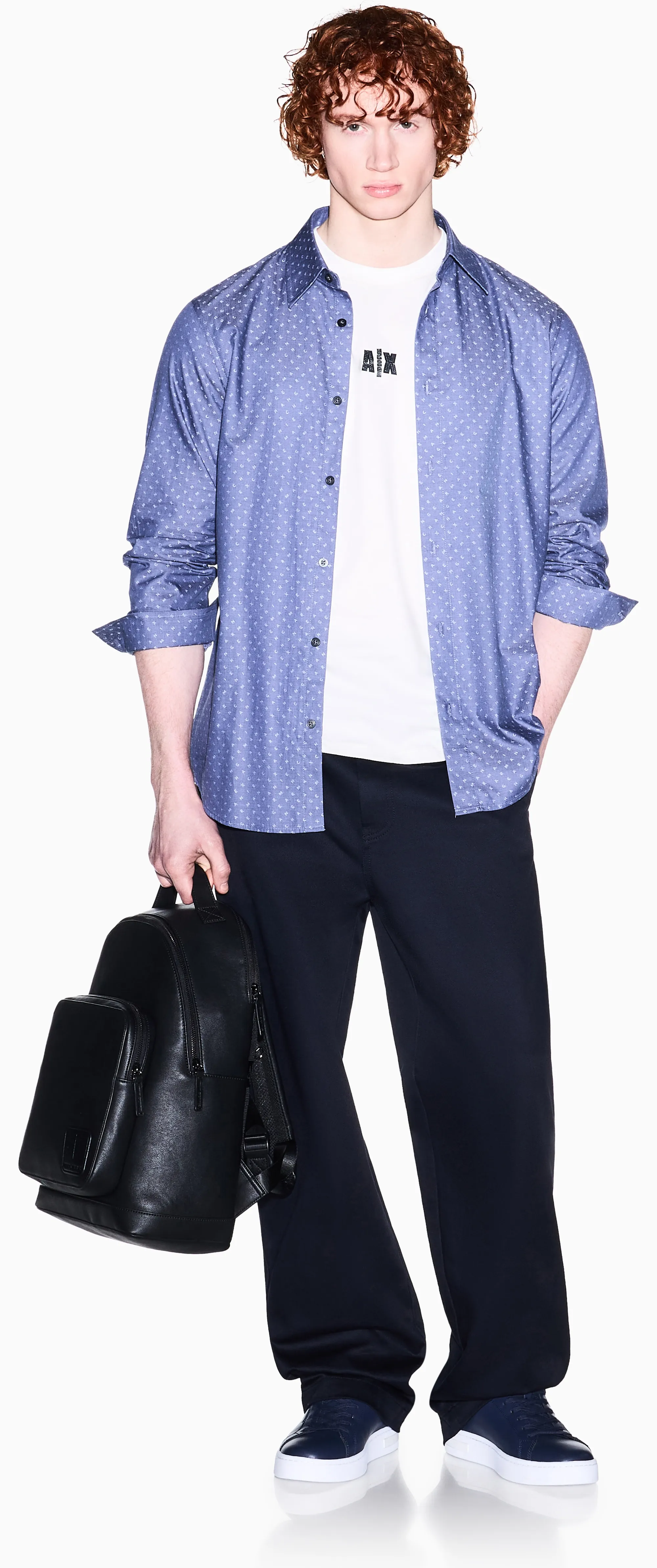 Armani Exchange Camicia Blu Xm002739Af24681 175073