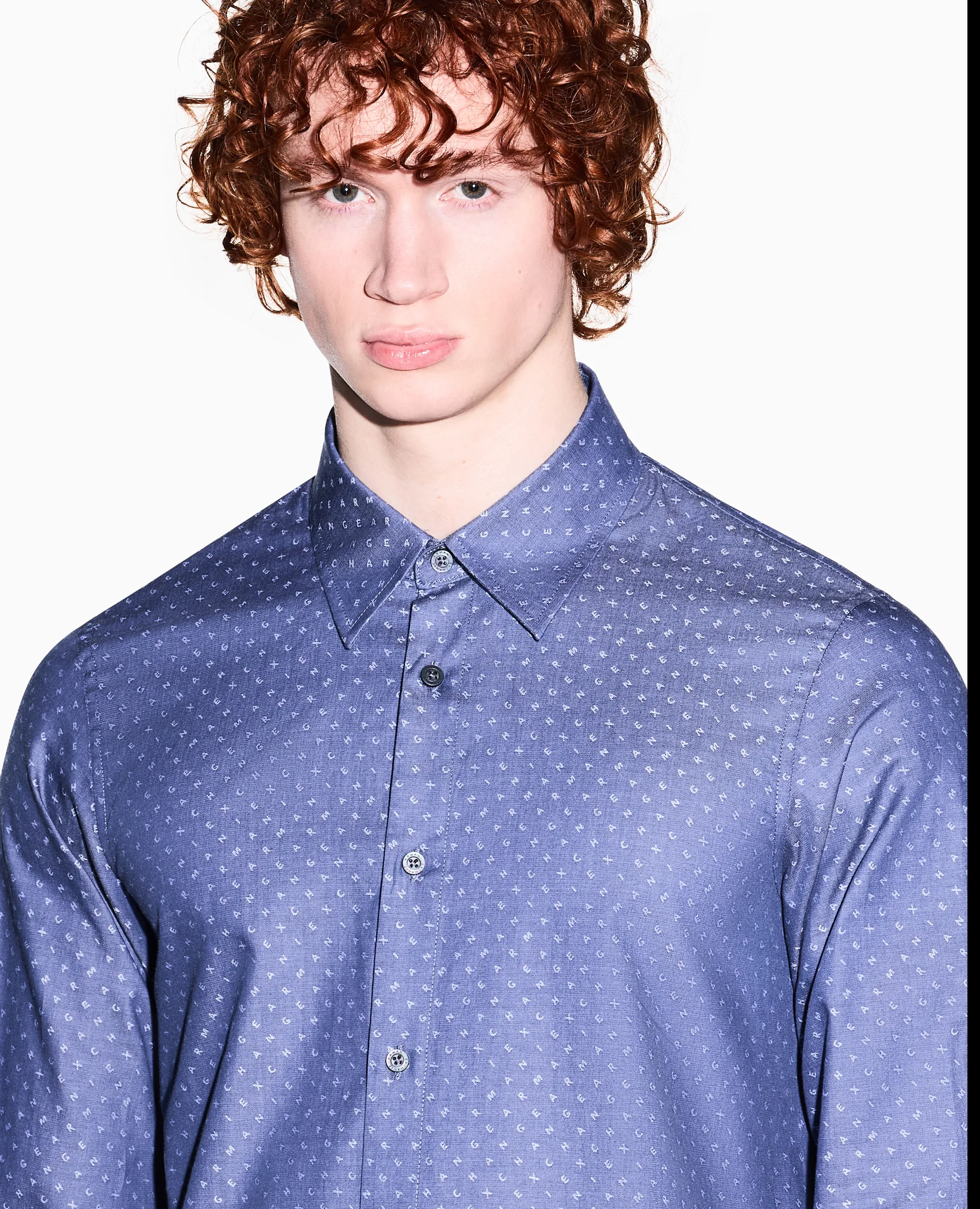 Armani Exchange Camicia Blu Xm002739Af24681 175076