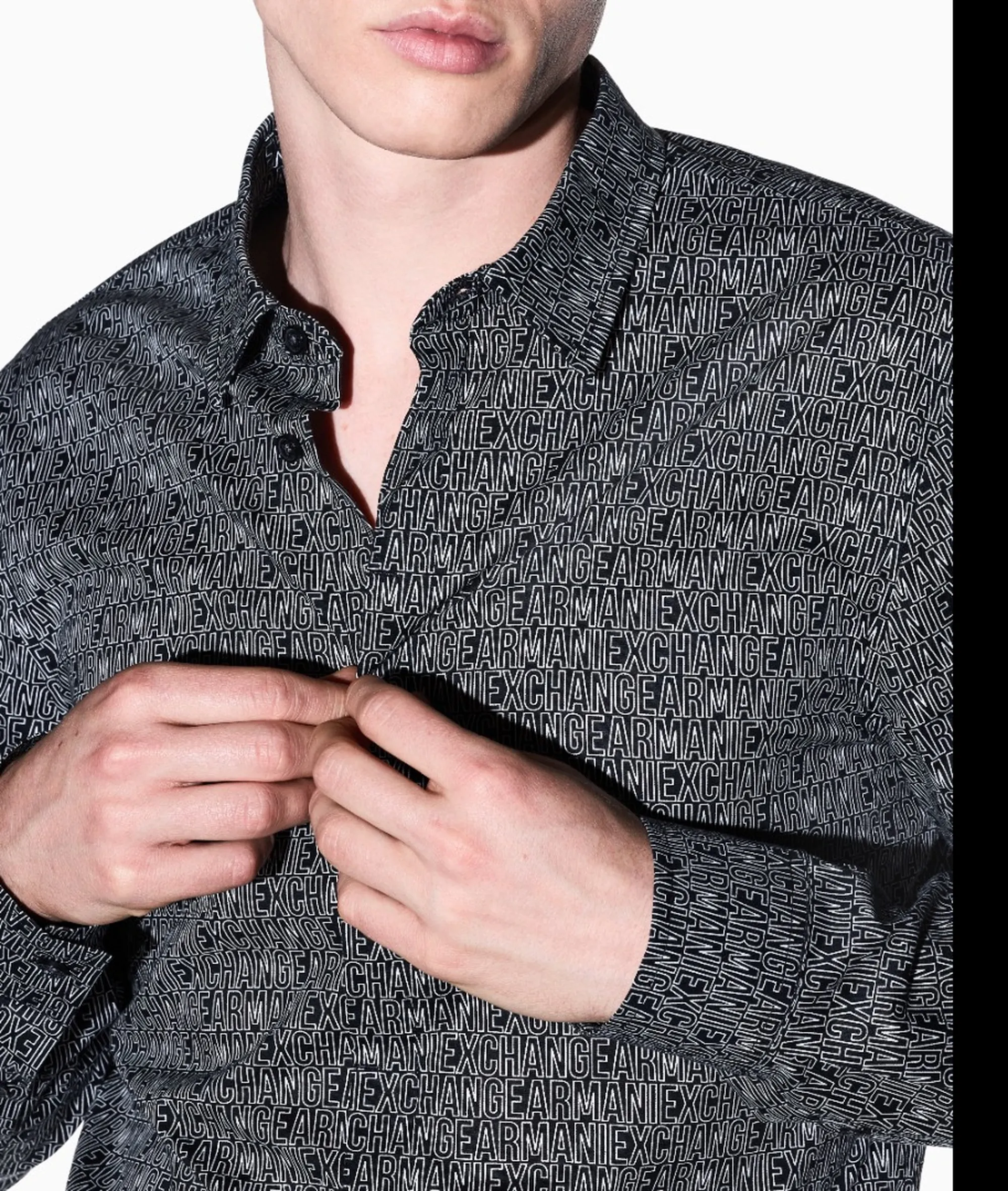 Armani Exchange Camicia Nero Xm000625Af13184 193220