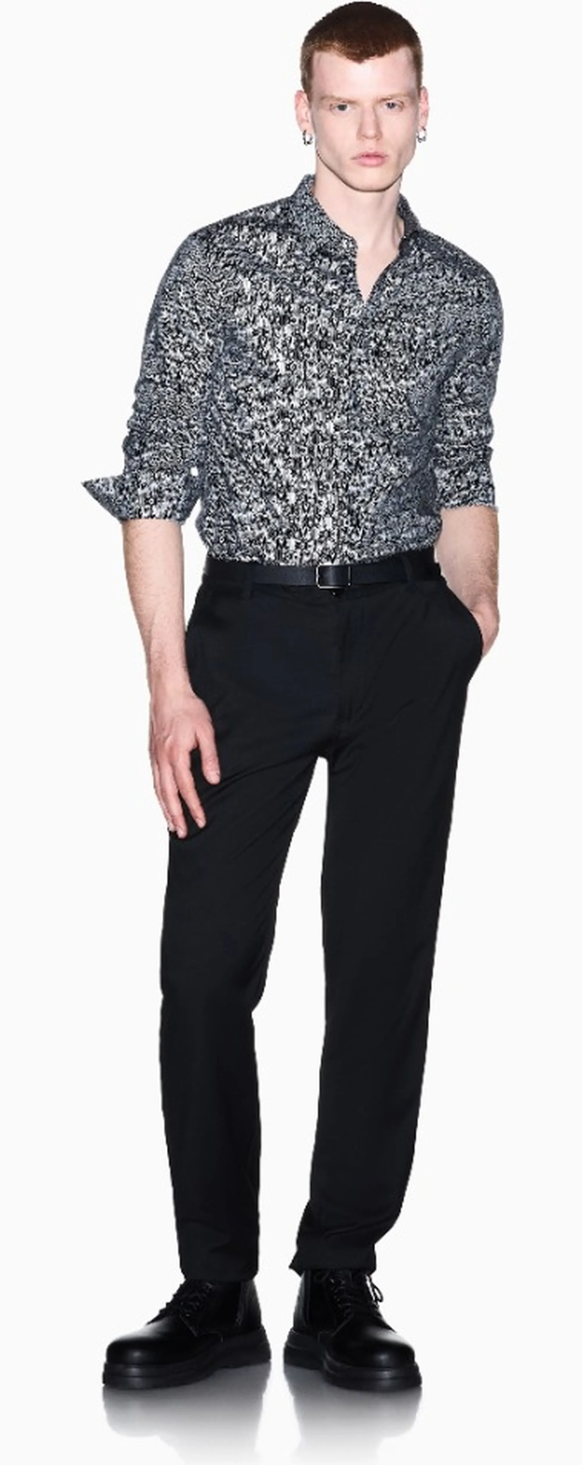 Armani Exchange Camicia Nero Xm000625Af13184 193221