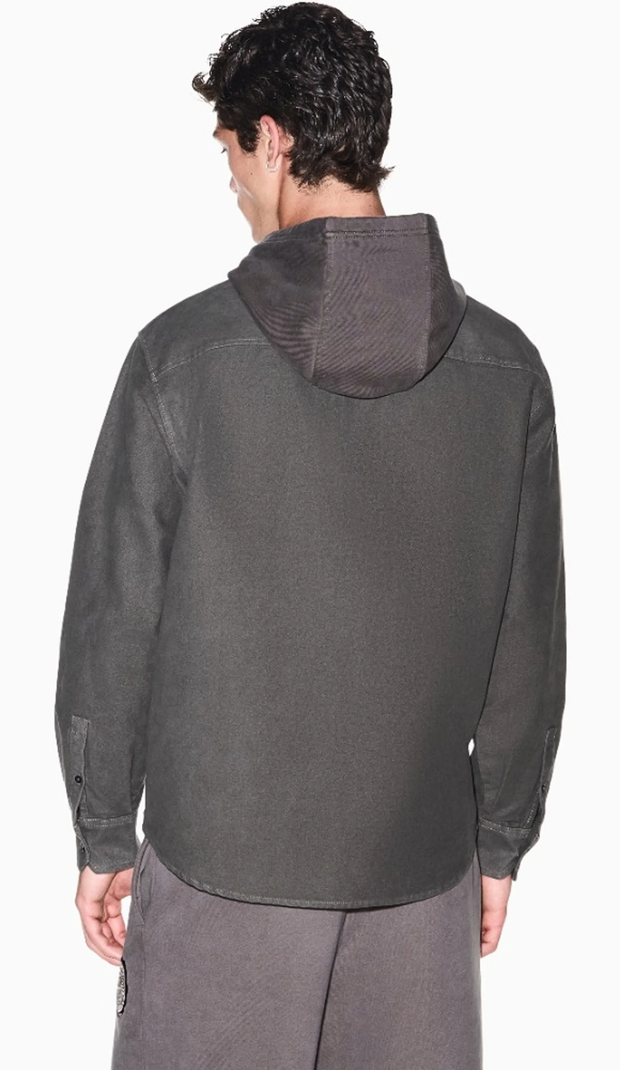 Armani Exchange B'Oversized Fit Fustian Crossover Shirt' Brown Xm003259Af27115 193321