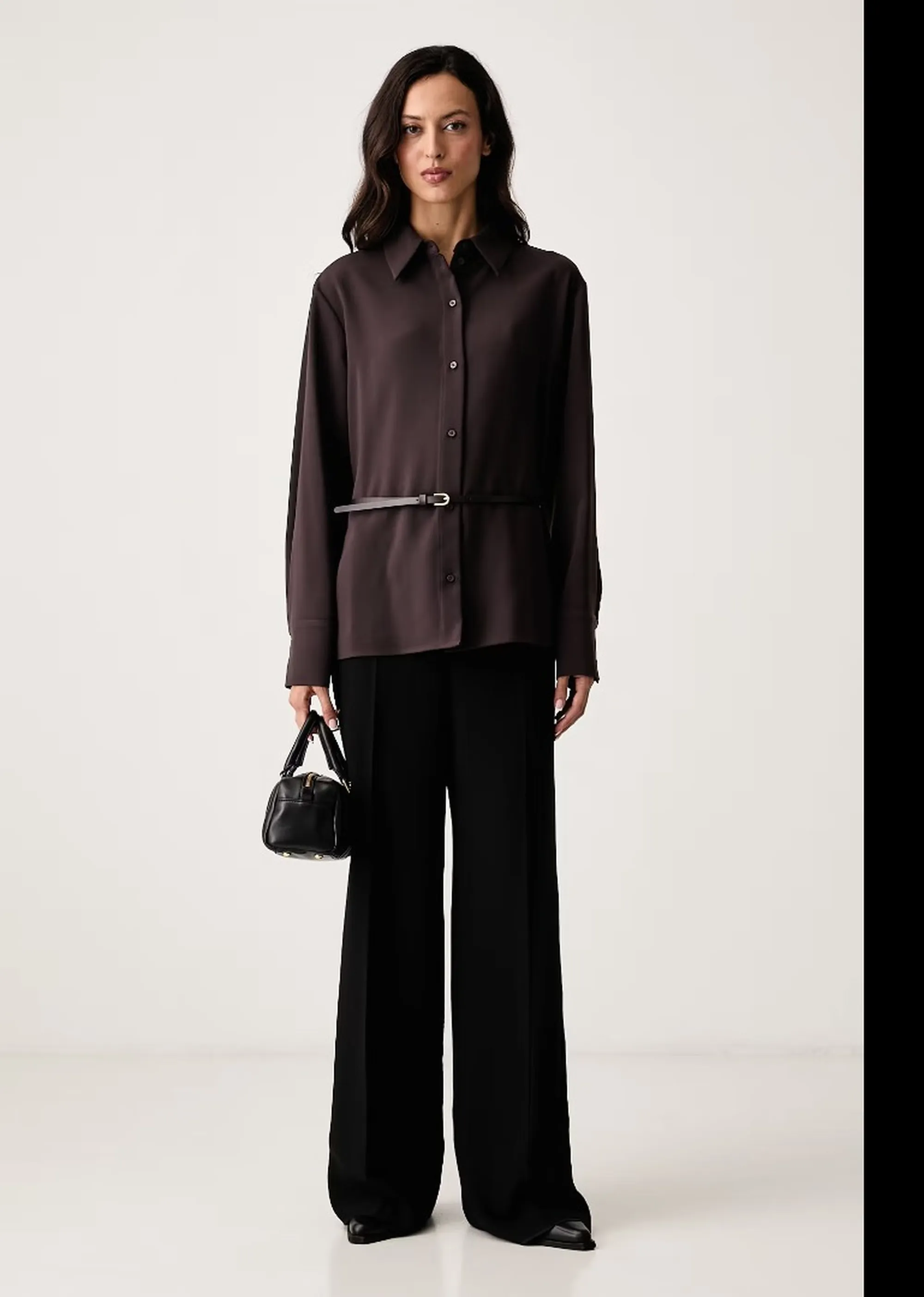 Armani Exchange B'Crepe Shirt With Belt' Brown Xw002692Af16148 193492