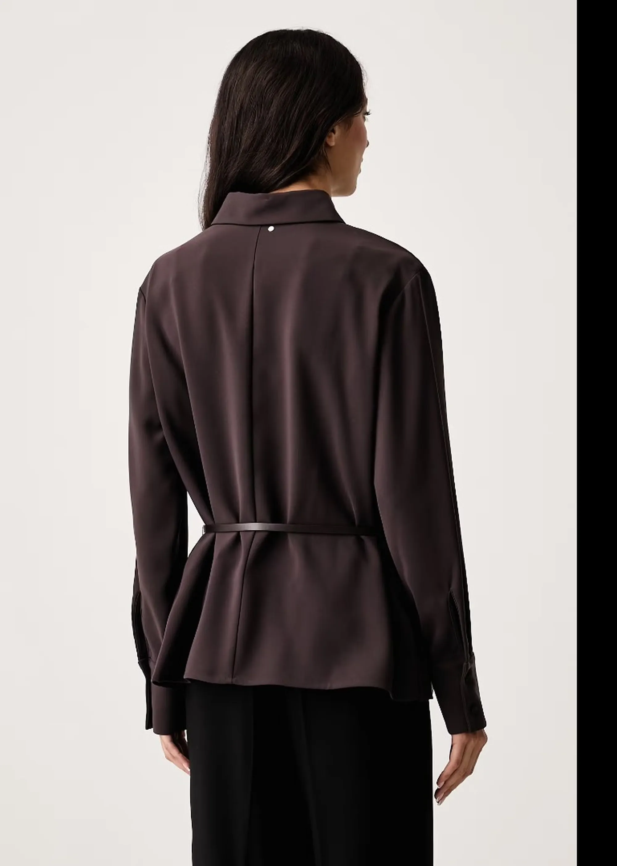 Armani Exchange B'Crepe Shirt With Belt' Brown Xw002692Af16148 193493