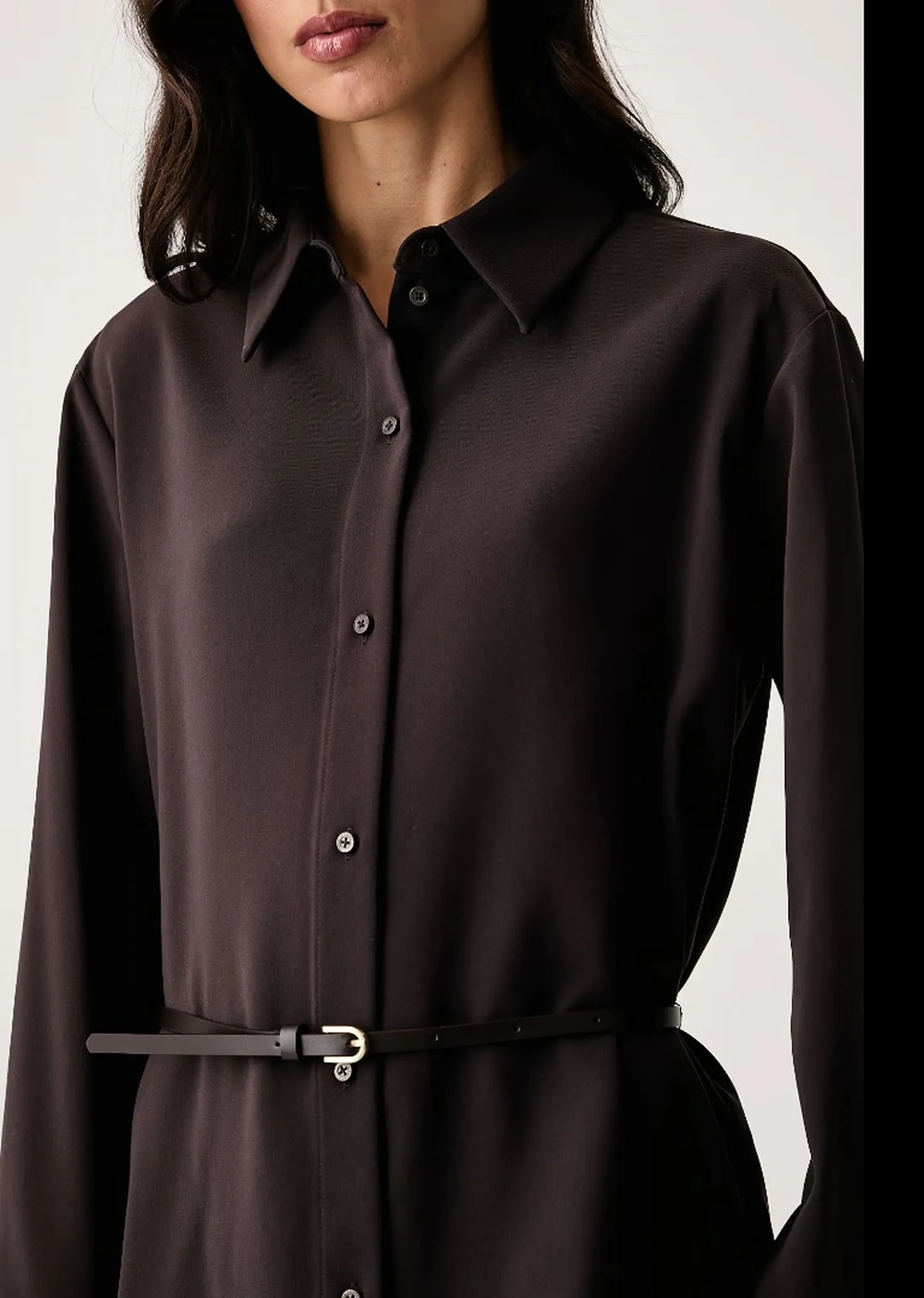 Armani Exchange B'Crepe Shirt With Belt' Brown Xw002692Af16148 193494