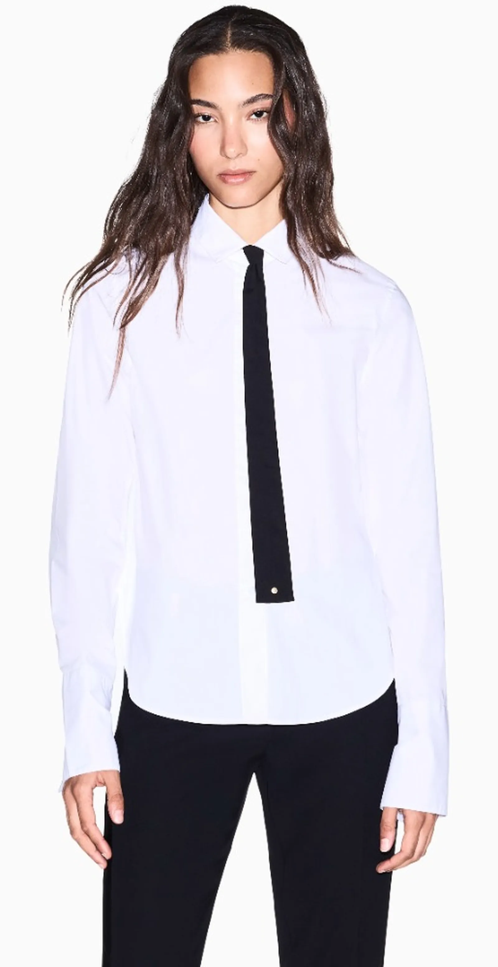 Armani Exchange Camicia In Popeline Di Cotone Bianco Xw002951Af25762 193562