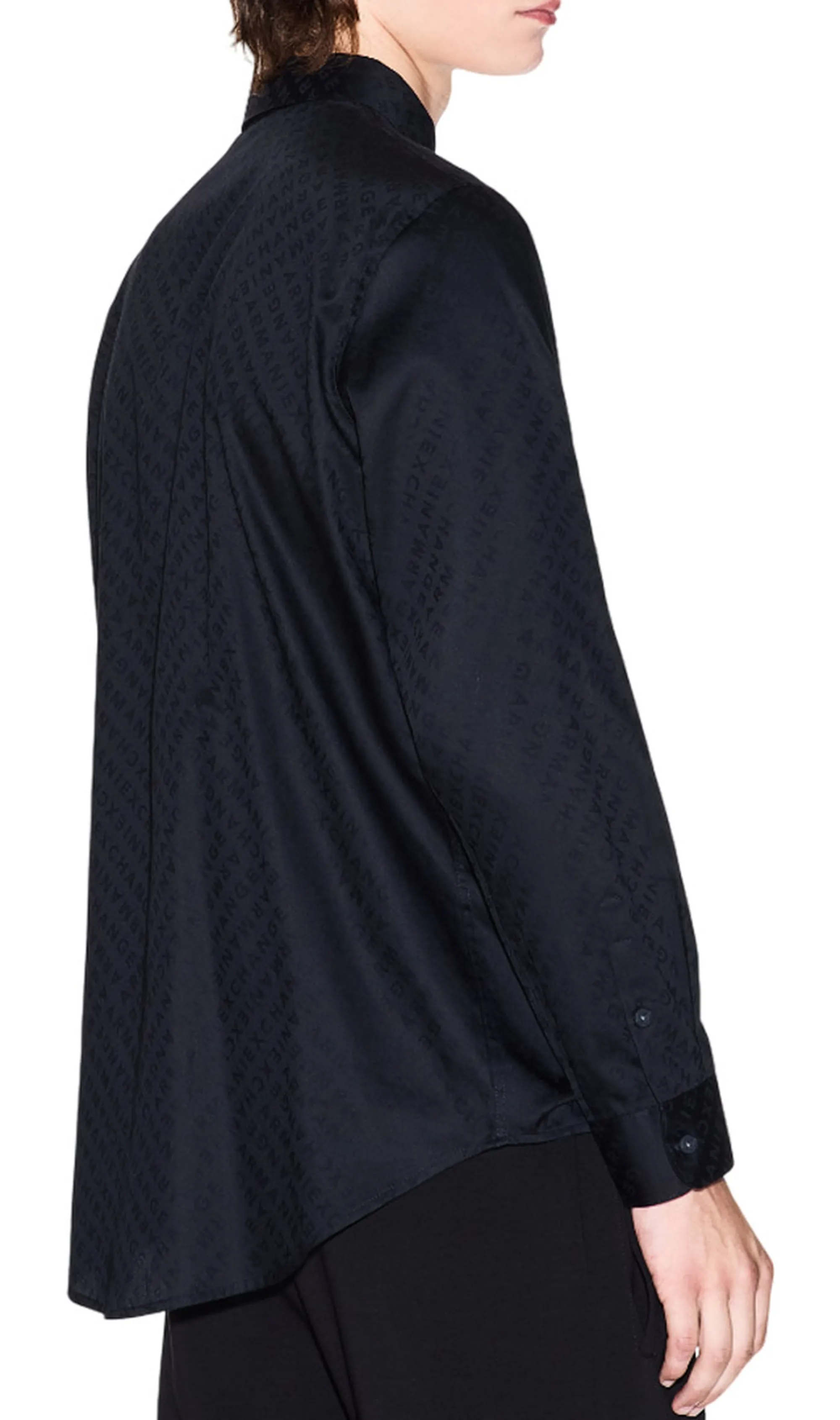 Armani Exchange B'Allover Logo Shirt' Black Xm001142Af13131 161683