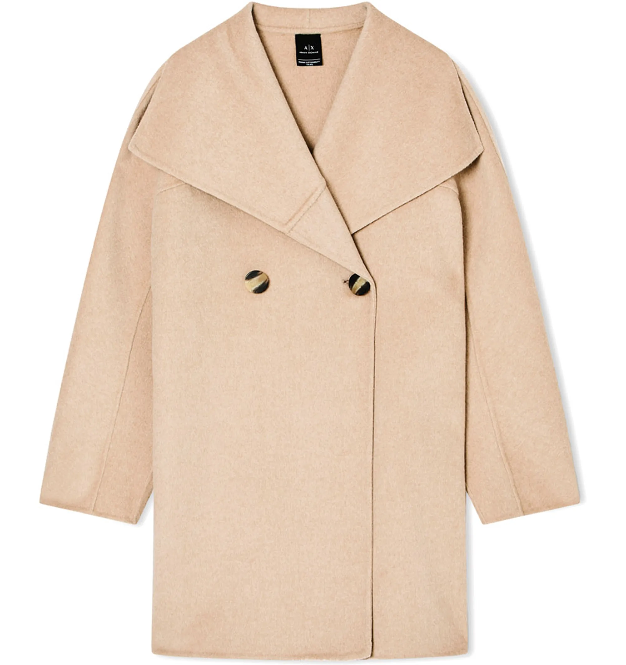 Armani Exchange B'Wool Blend Coat' Camel Xw000715Af16216 165379