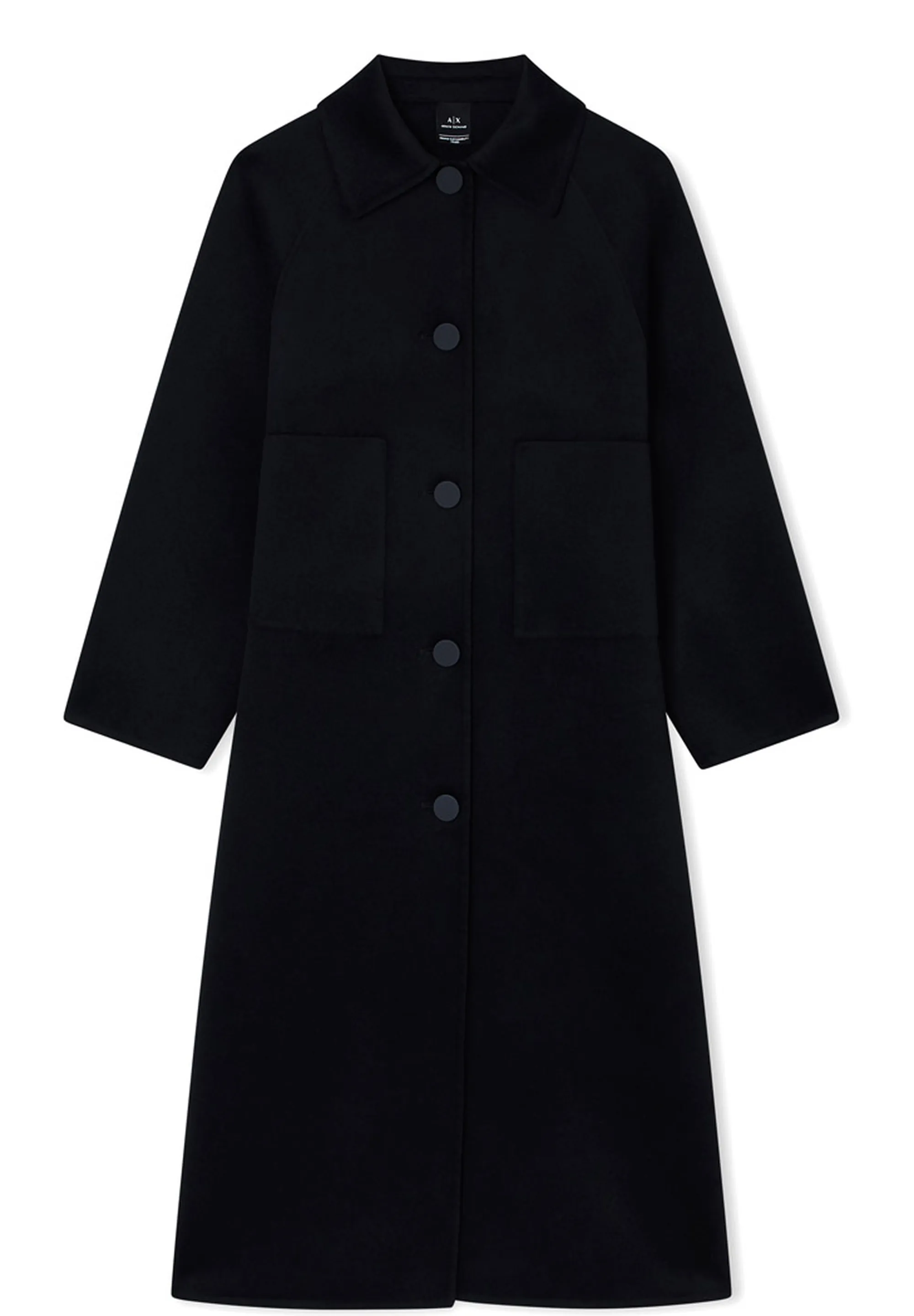 Armani Exchange Cappotto In Misto Lana Nero Xw001234Af16216 165389