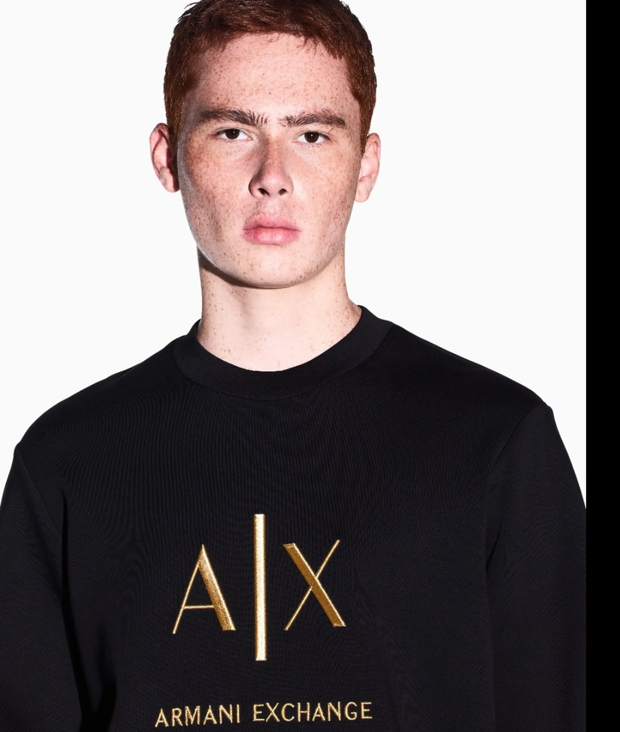 Armani Exchange Felpa Black And Gold Nero Xm003551Af20150 193424