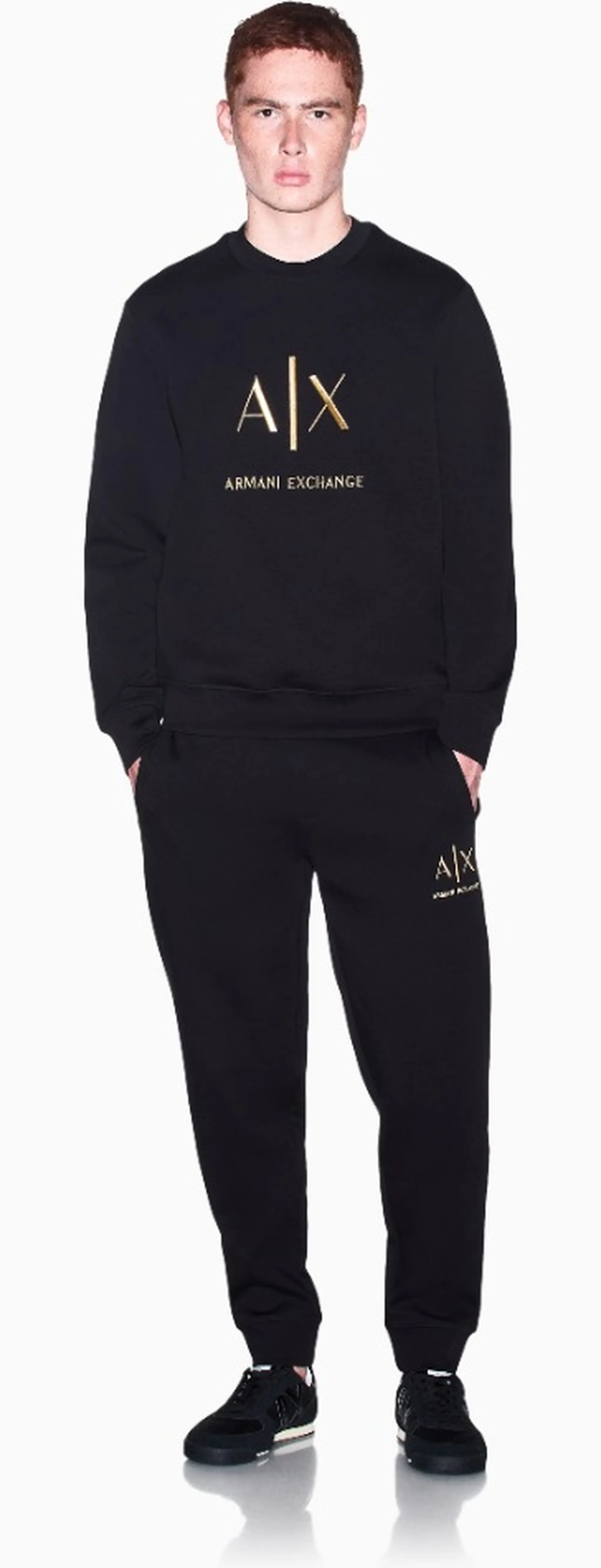 Armani Exchange Felpa Black And Gold Nero Xm003551Af20150 193425