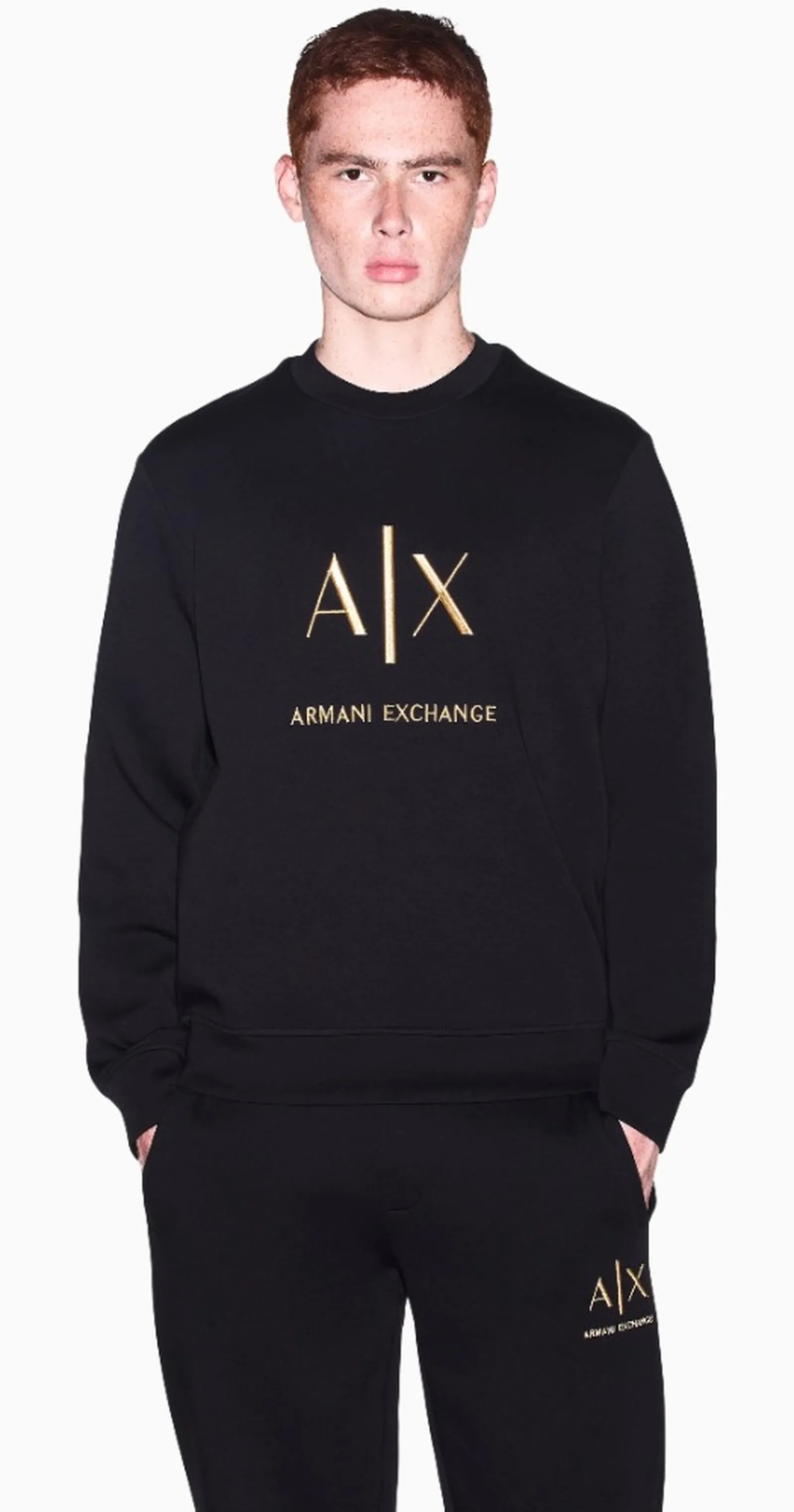 Armani Exchange Felpa Black And Gold Nero Xm003551Af20150 193426