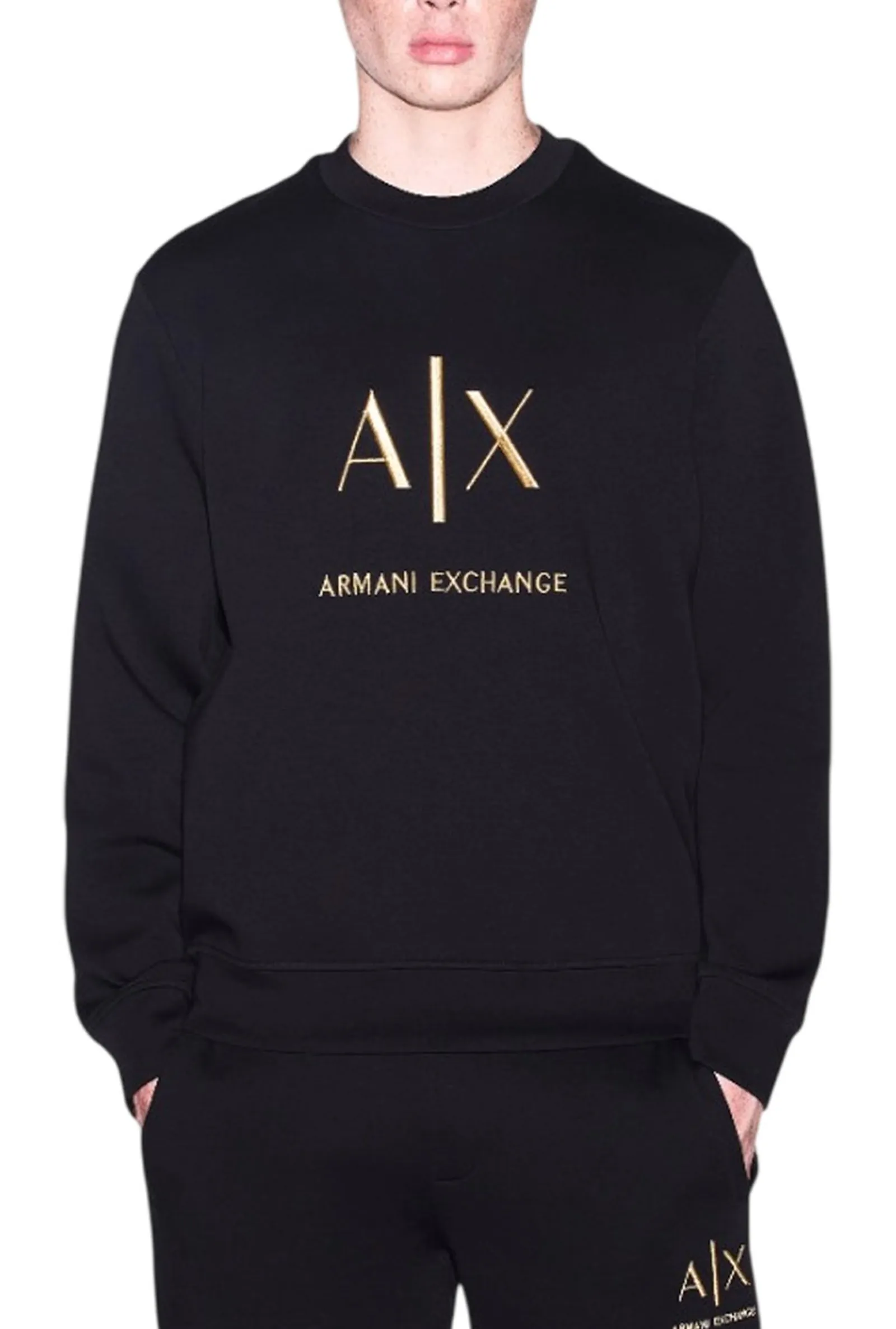 Armani Exchange Felpa Black And Gold Nero Xm003551Af20150 194375