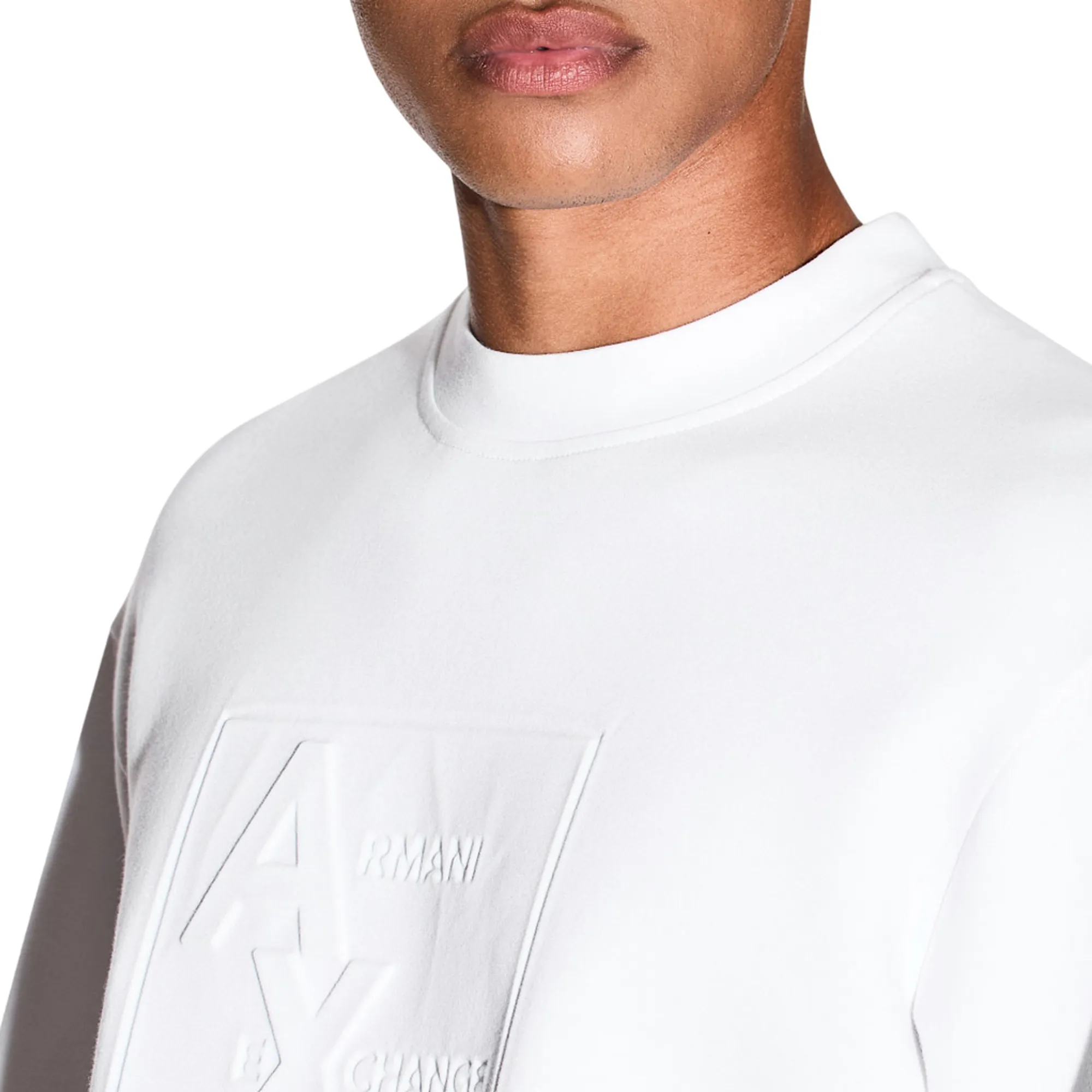 Armani Exchange B'Sweatshirt With Embossed Logo' White Xm001371Af13047 162259