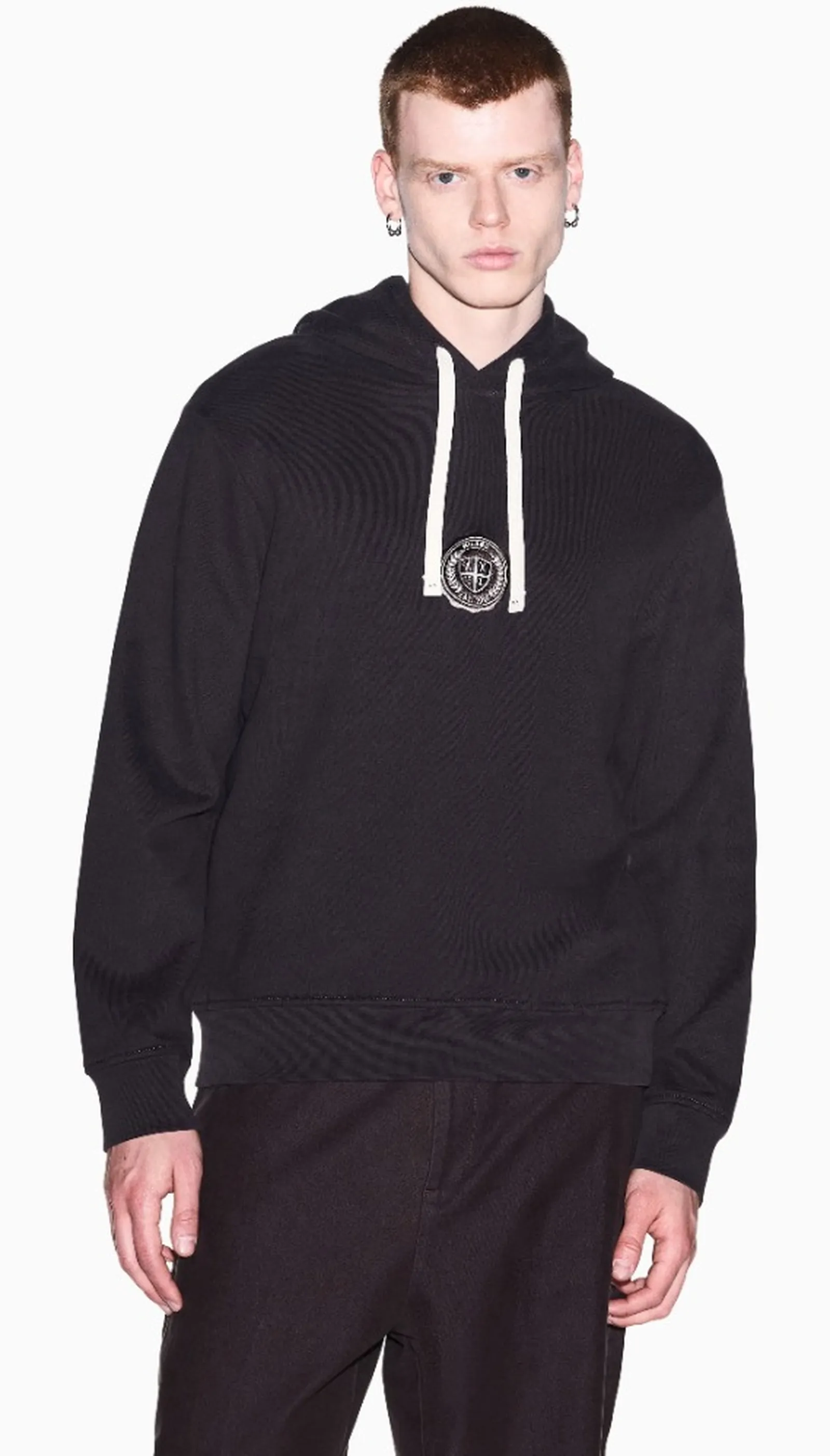 Armani Exchange Felpa Crossover In Cotone Marrone Scuro Xm002912Af26047 193250