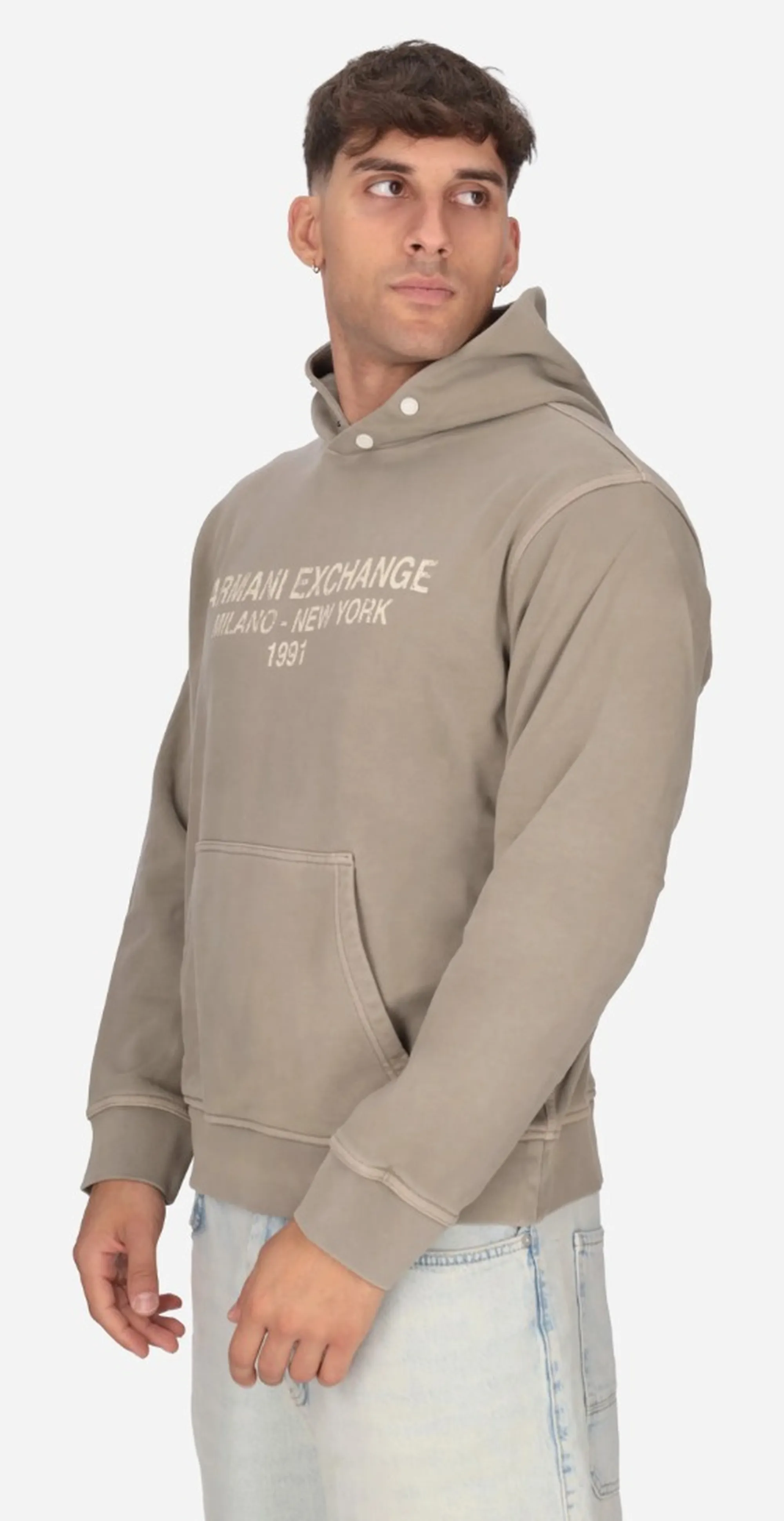 Armani Exchange B'Felpa In Cotone Ax' Beige Xm003413Af16281 193345