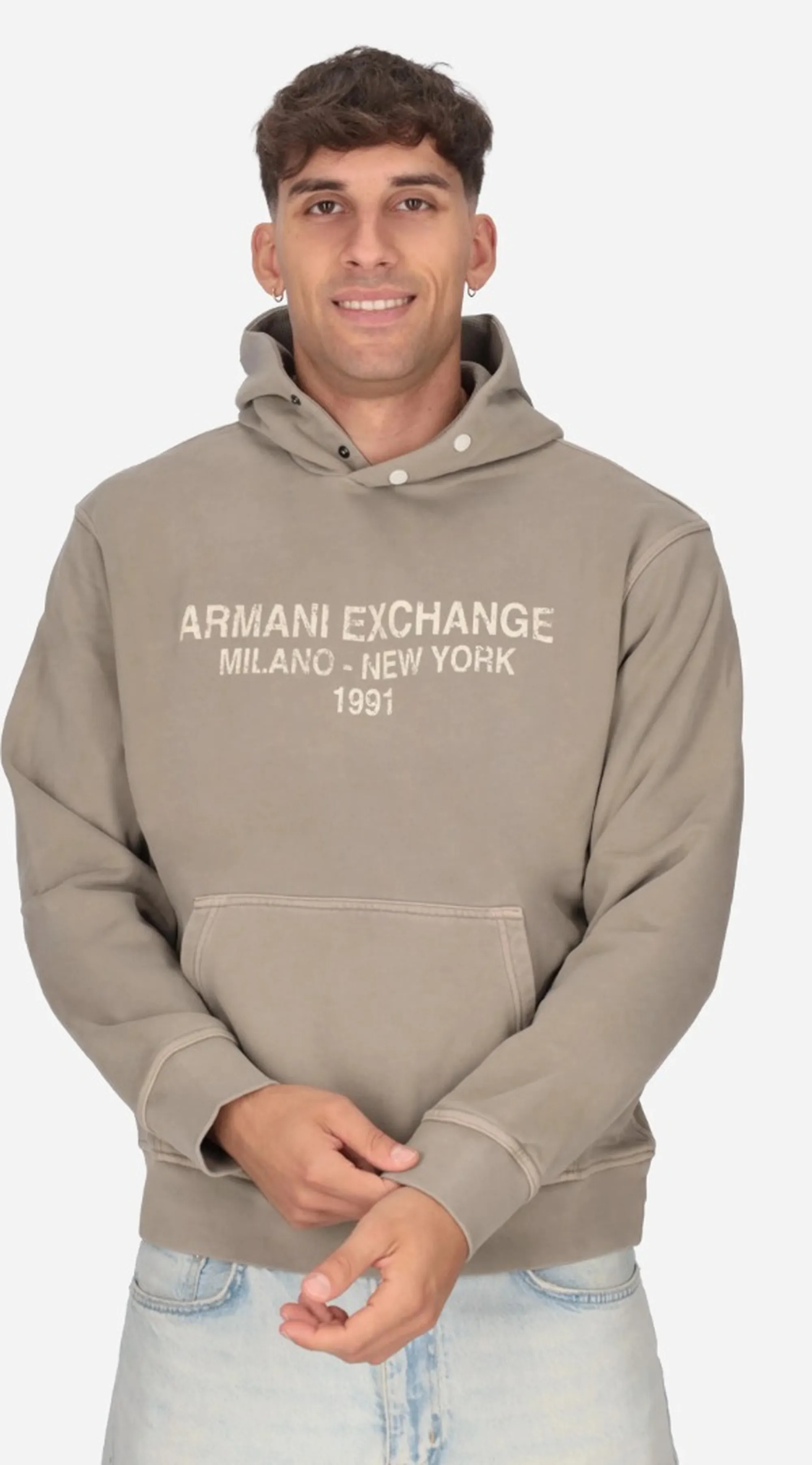 Armani Exchange B'Felpa In Cotone Ax' Beige Xm003413Af16281 193347