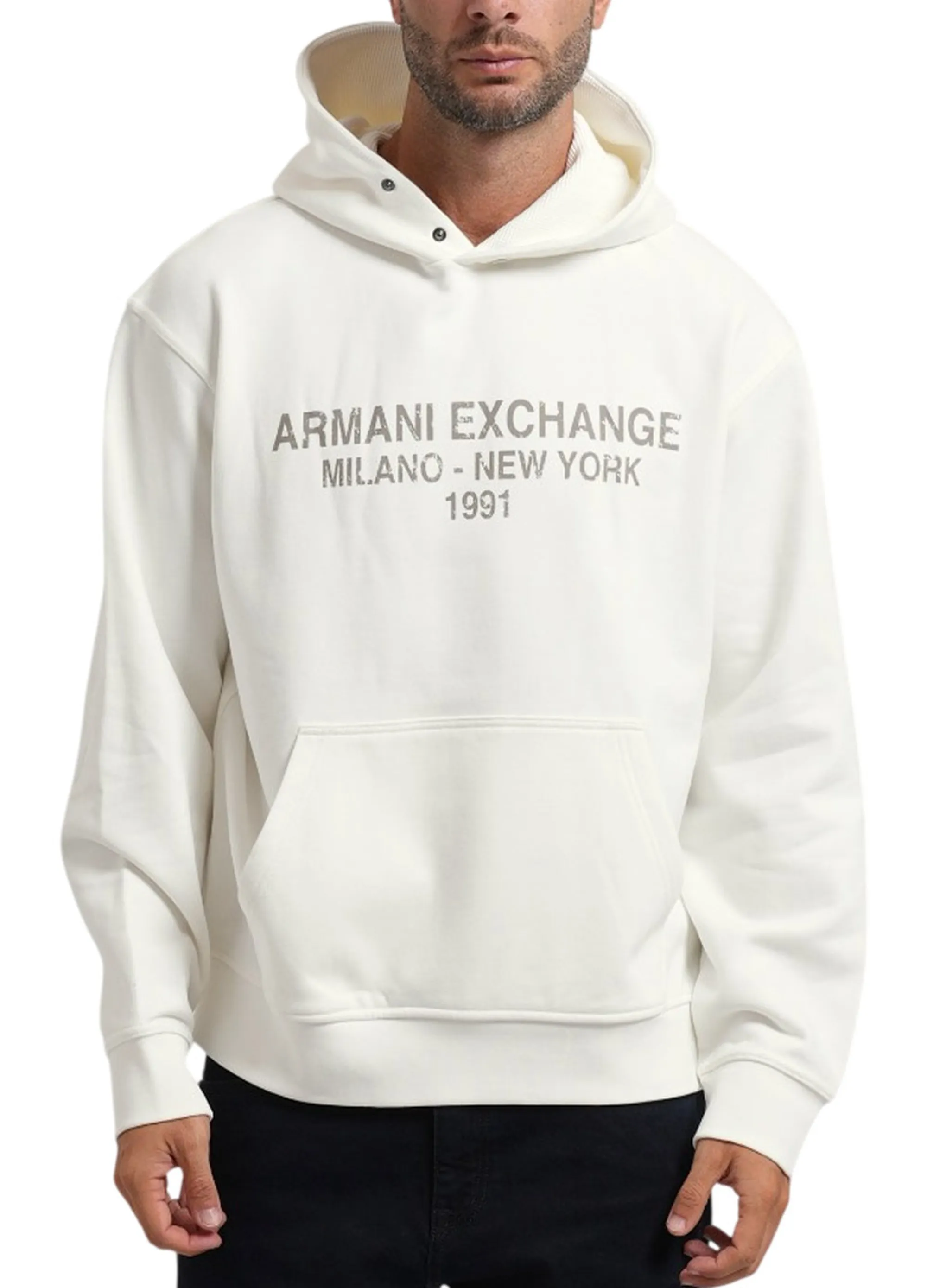Armani Exchange Felpa In Cotone Ax Bianco Xm003413Af16281 194349