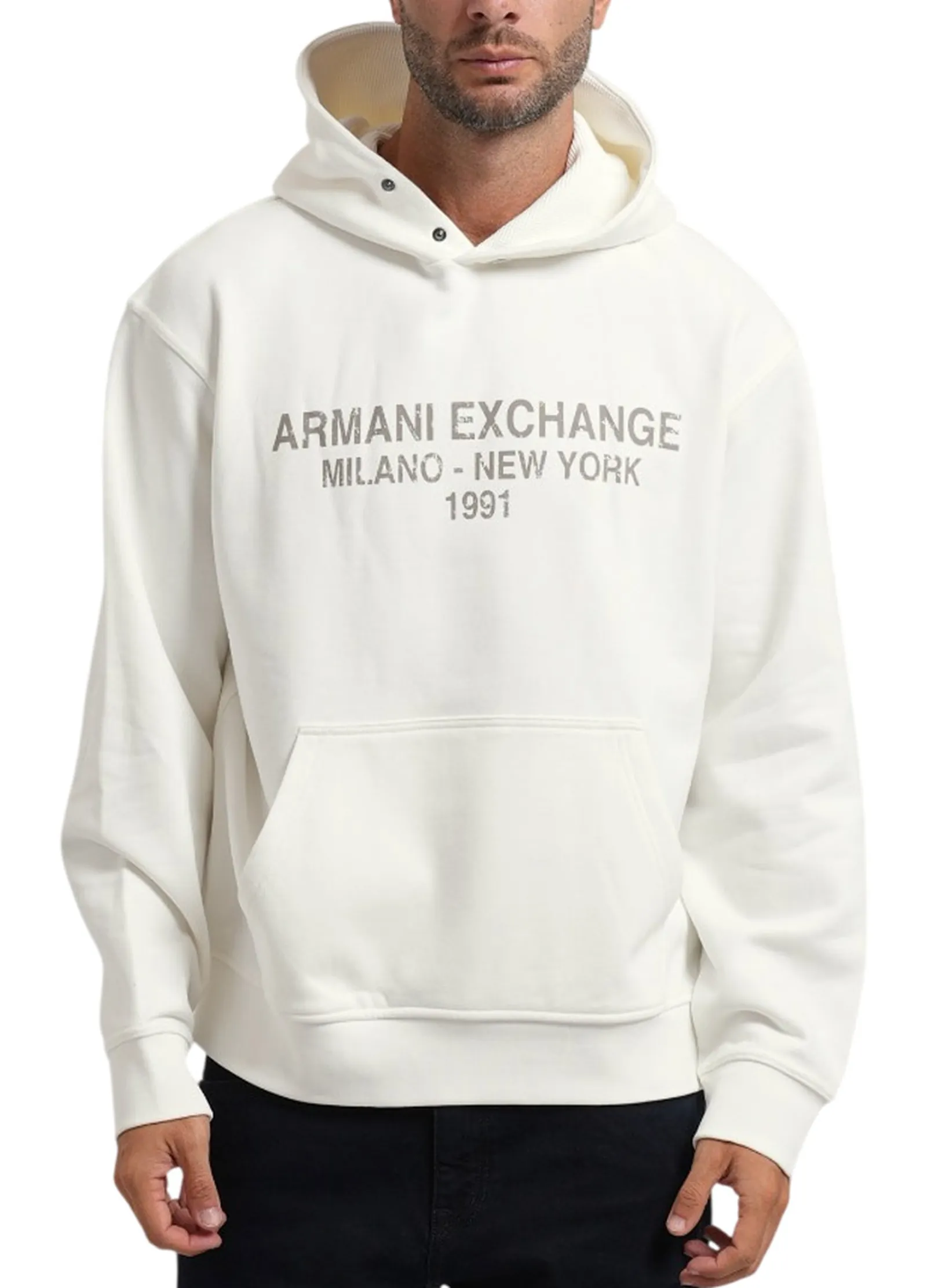 Armani Exchange Felpa In Cotone Ax Bianco Xm003413Af16281 194349