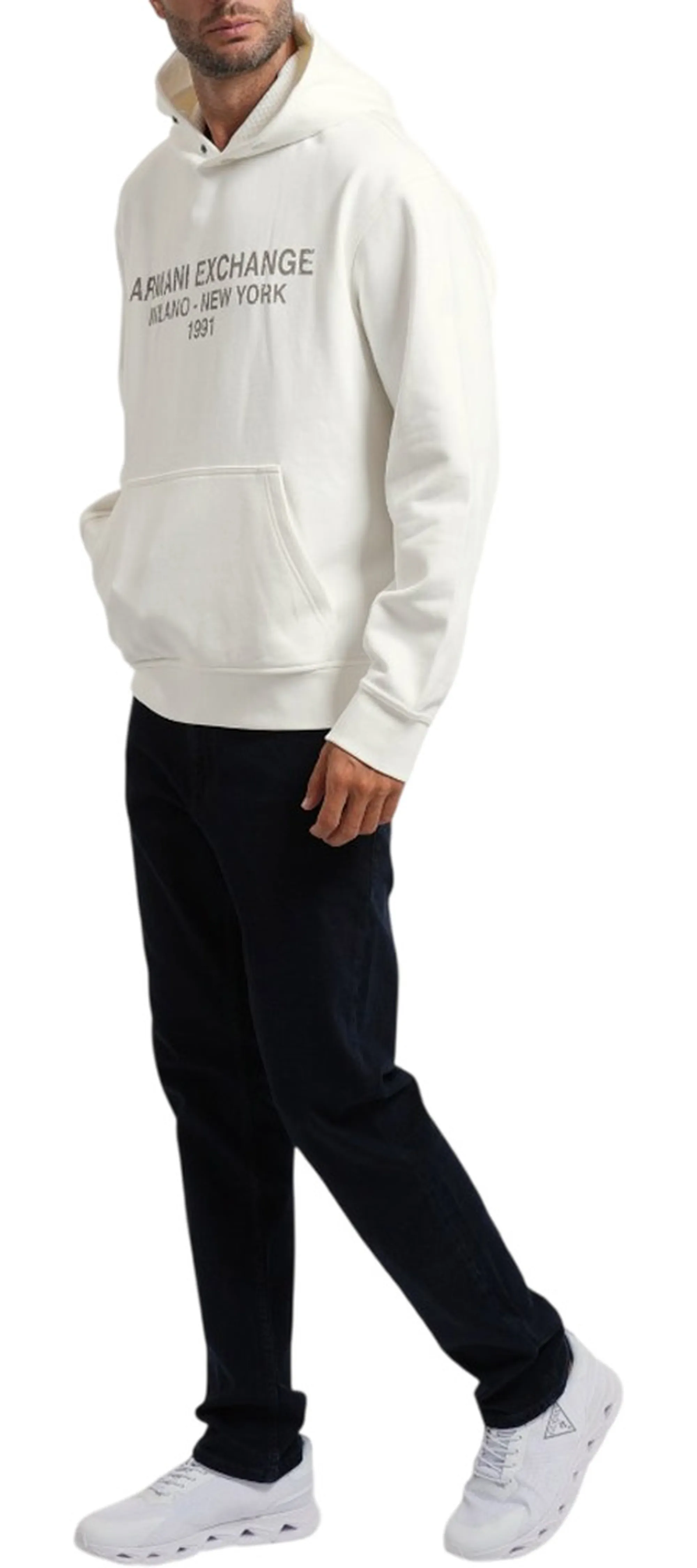 Armani Exchange Felpa In Cotone Ax Bianco Xm003413Af16281 194351