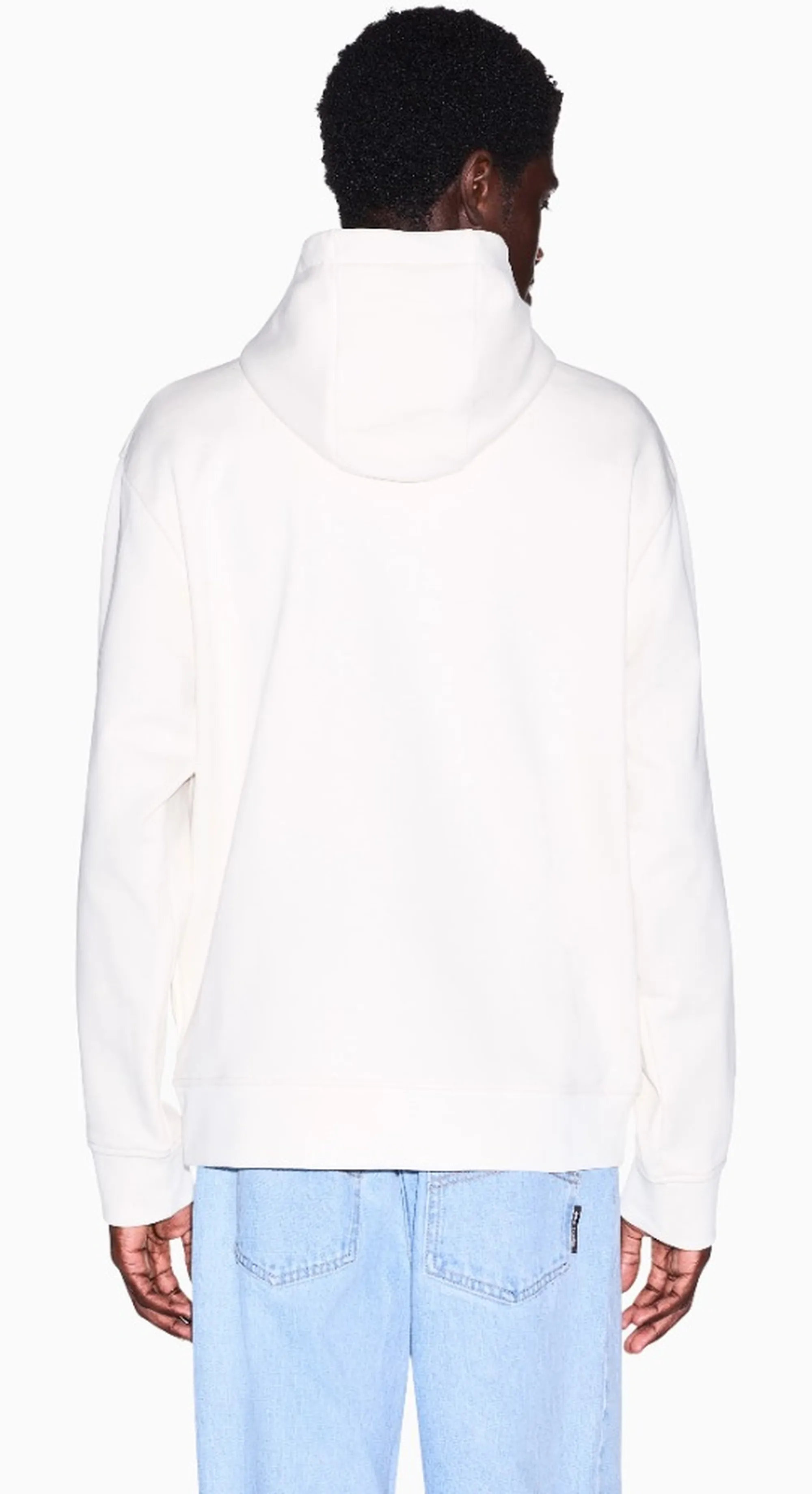 Armani Exchange Felpa In Cotone French Terry Bianco Xm003429Af10830 193352