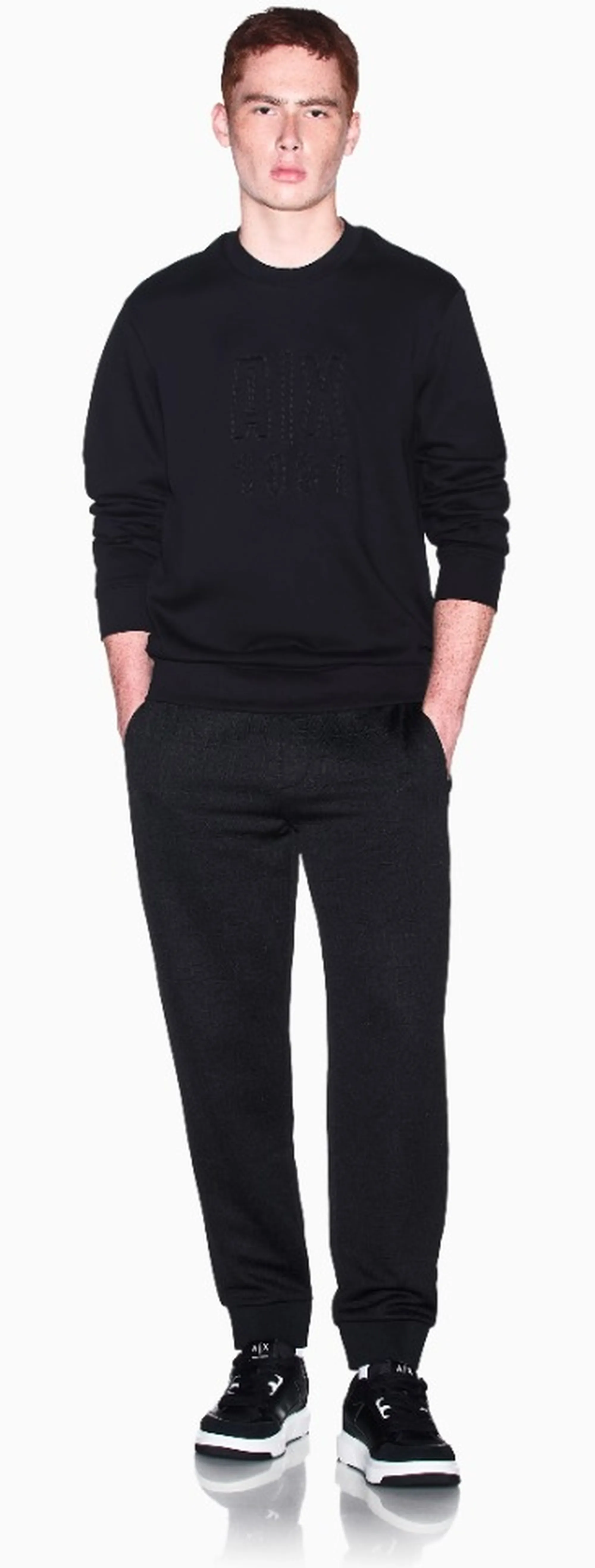 Armani Exchange B'French Terry Cotton Sweatshirt' Black Xm002801Af20934 193237